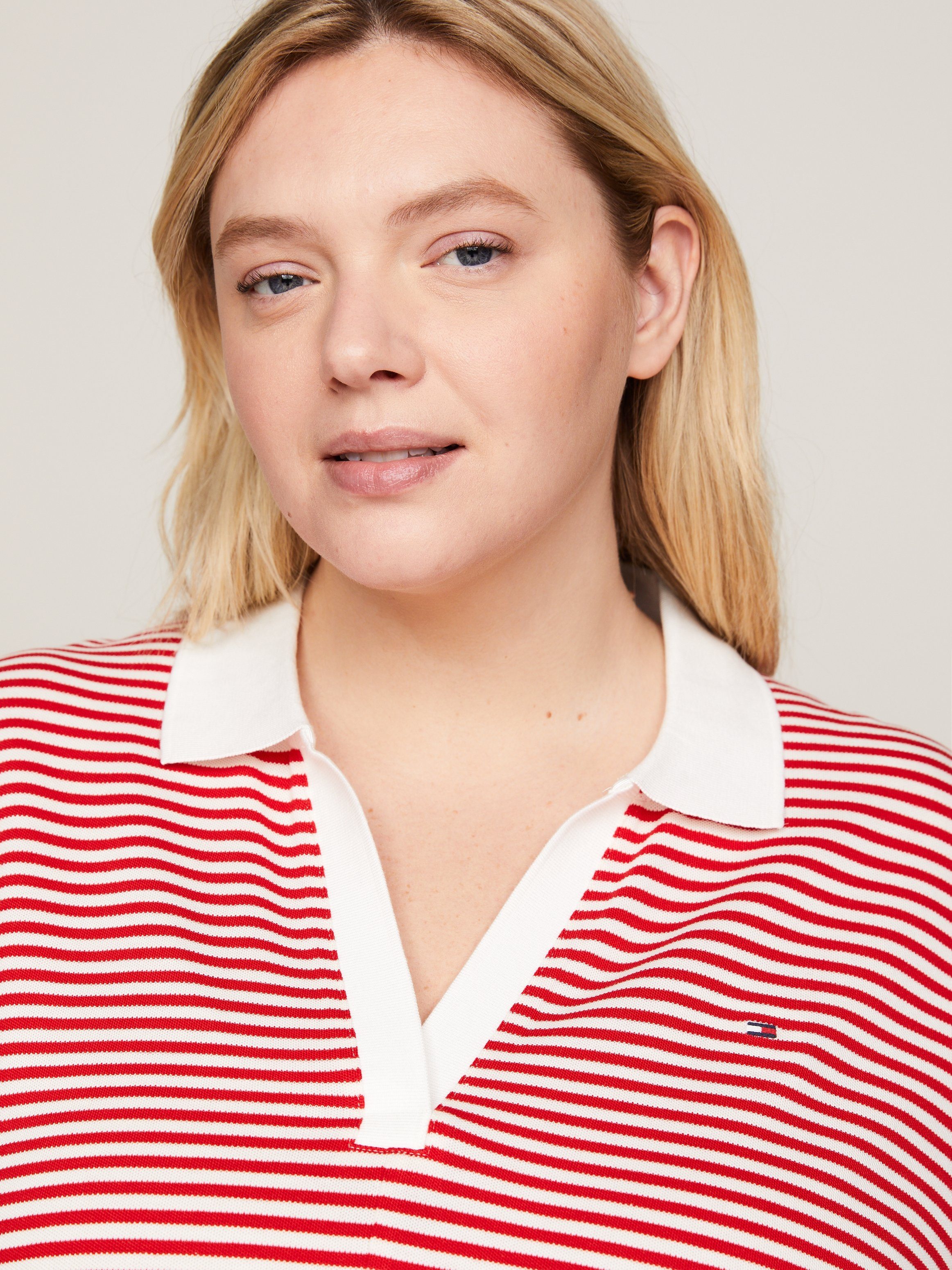 Tommy Hilfiger Curve Polojurk CRV OPEN PLACKET F&F LY POLO DRS