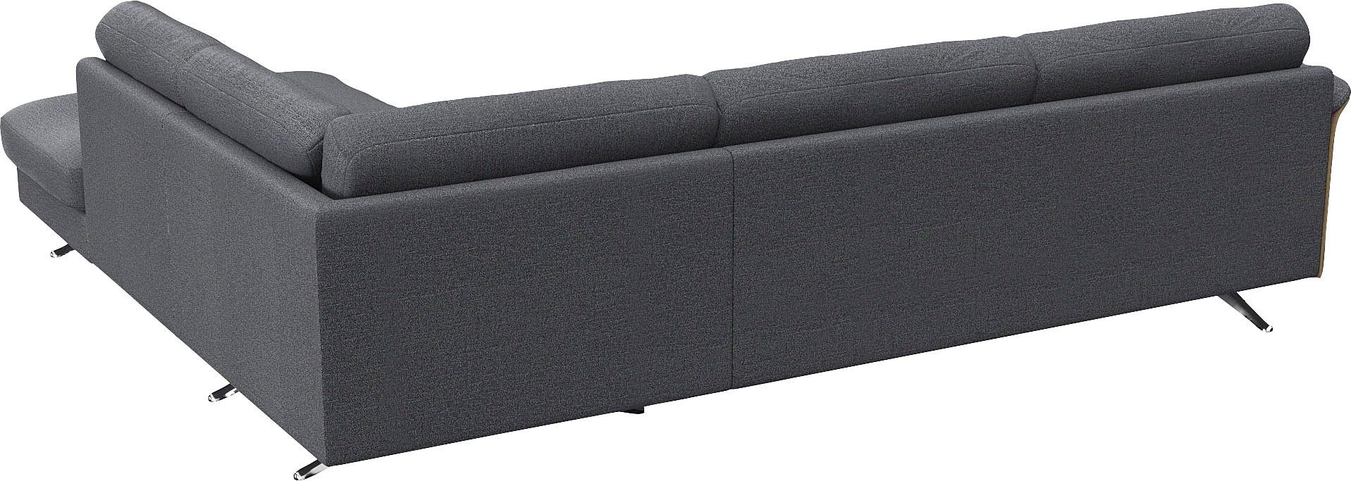 FLEXLUX Hoekbank Glow, super comfortabel door hoogwaardige zitconstructie met binnenvering, L-vorm
