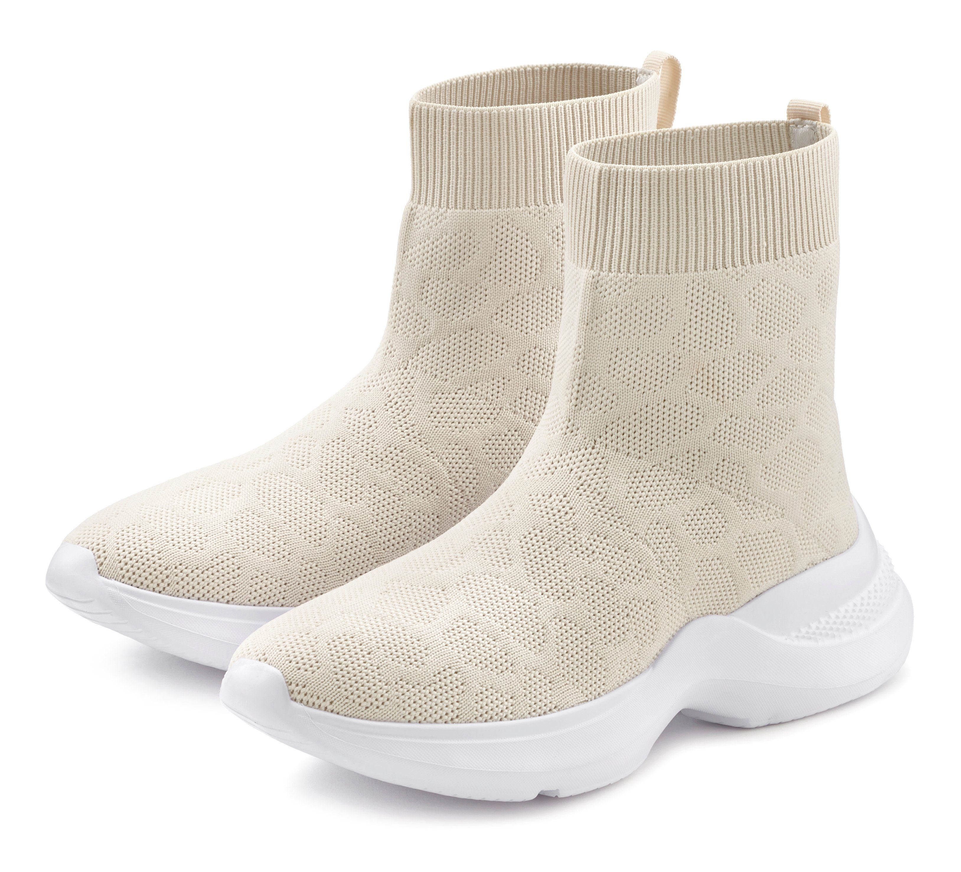 Lascana Sneakers Sock Boot, elastisch materiaal, slipper, boot, vrijetijdsschoenen, high top...