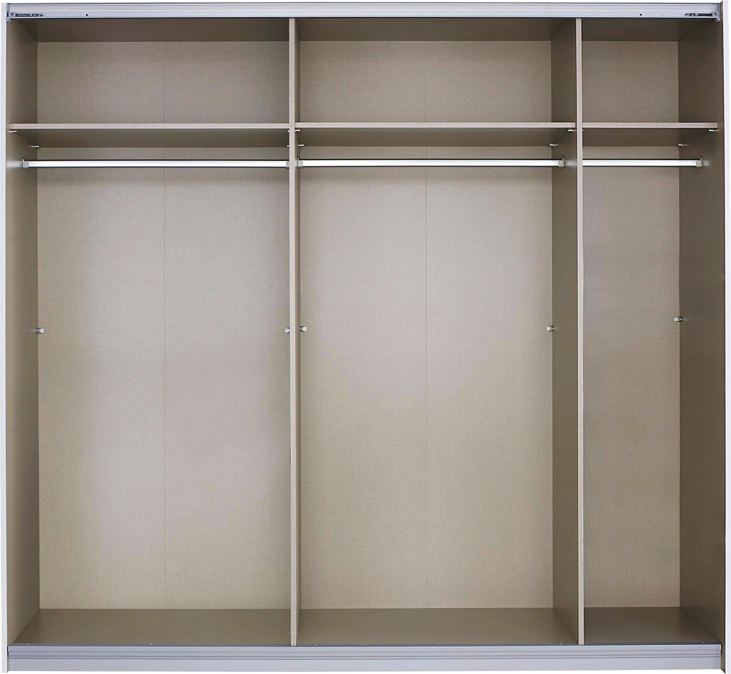 rauch Zweefdeurkast Quadra kledingkast BESTSELLER kast garderobe met mogelijkheid tot individuele frontuitvoering, lichtlopende deuren