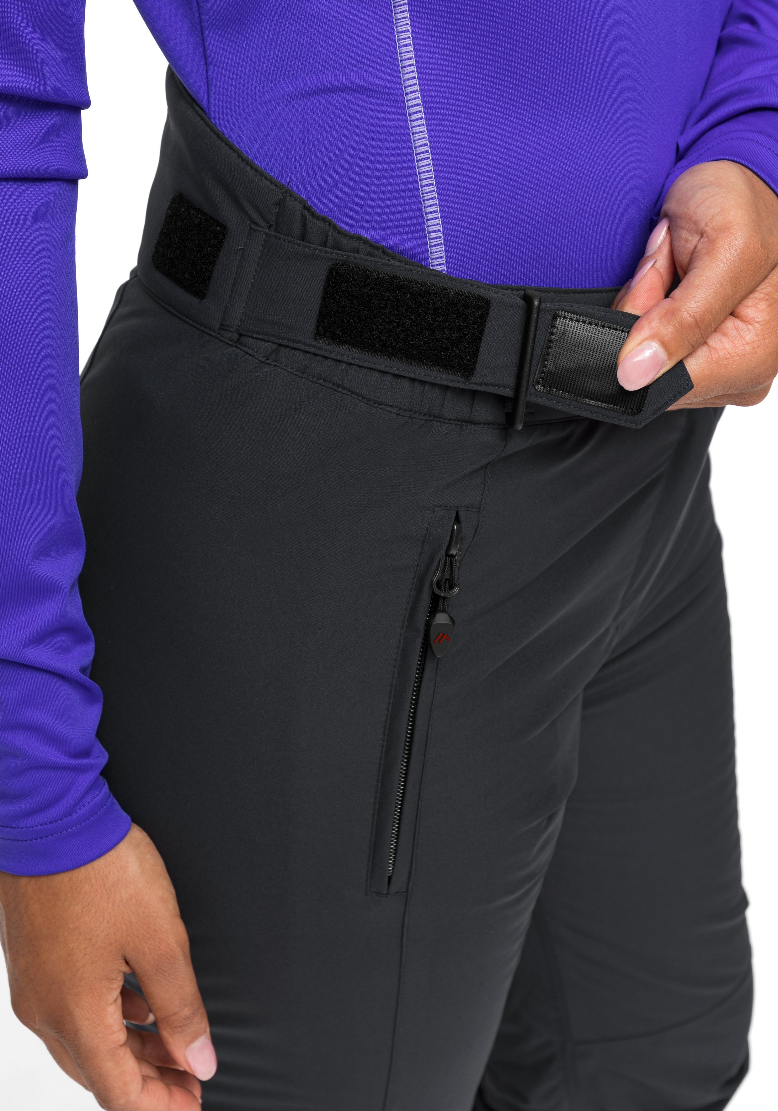 Maier Sports Skibroek Vroni slim Dames sneeuwbroek, wind- en waterdicht, 2 ritszakken, slim fit