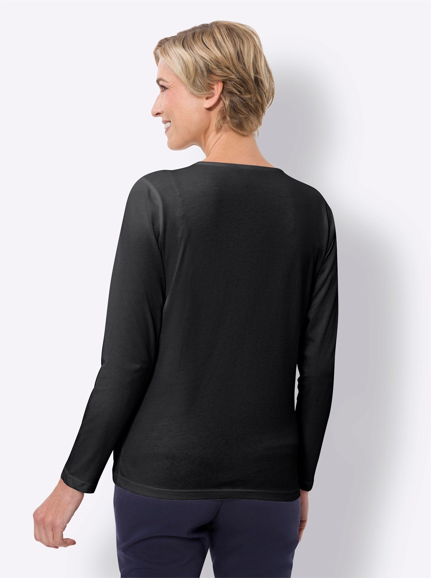 Classic Basics Shirt met ronde hals (1-delig)