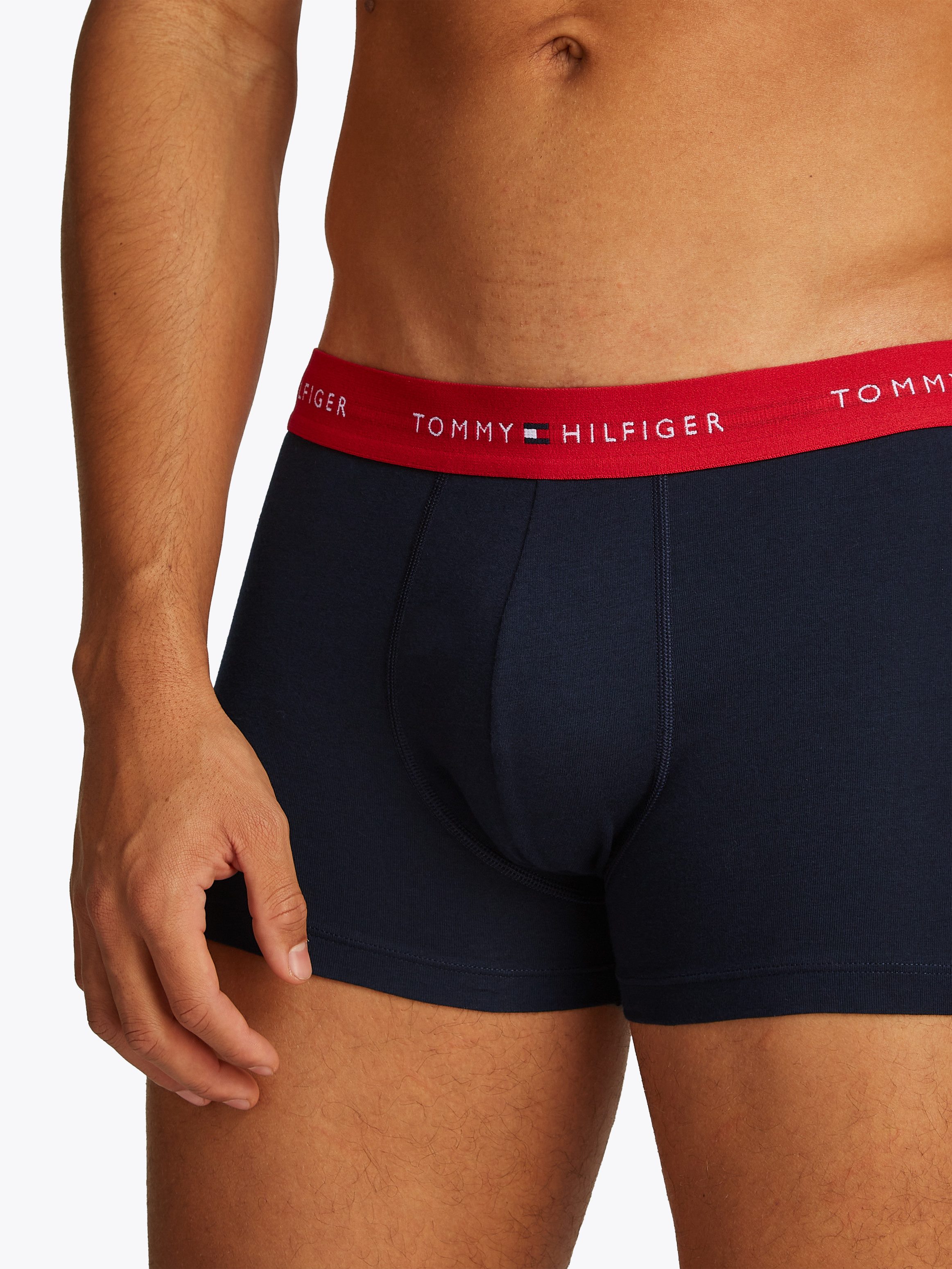 Tommy Hilfiger Underwear Boxershort 3P WB TRUNK met contrasterende logo-band (3 stuks)