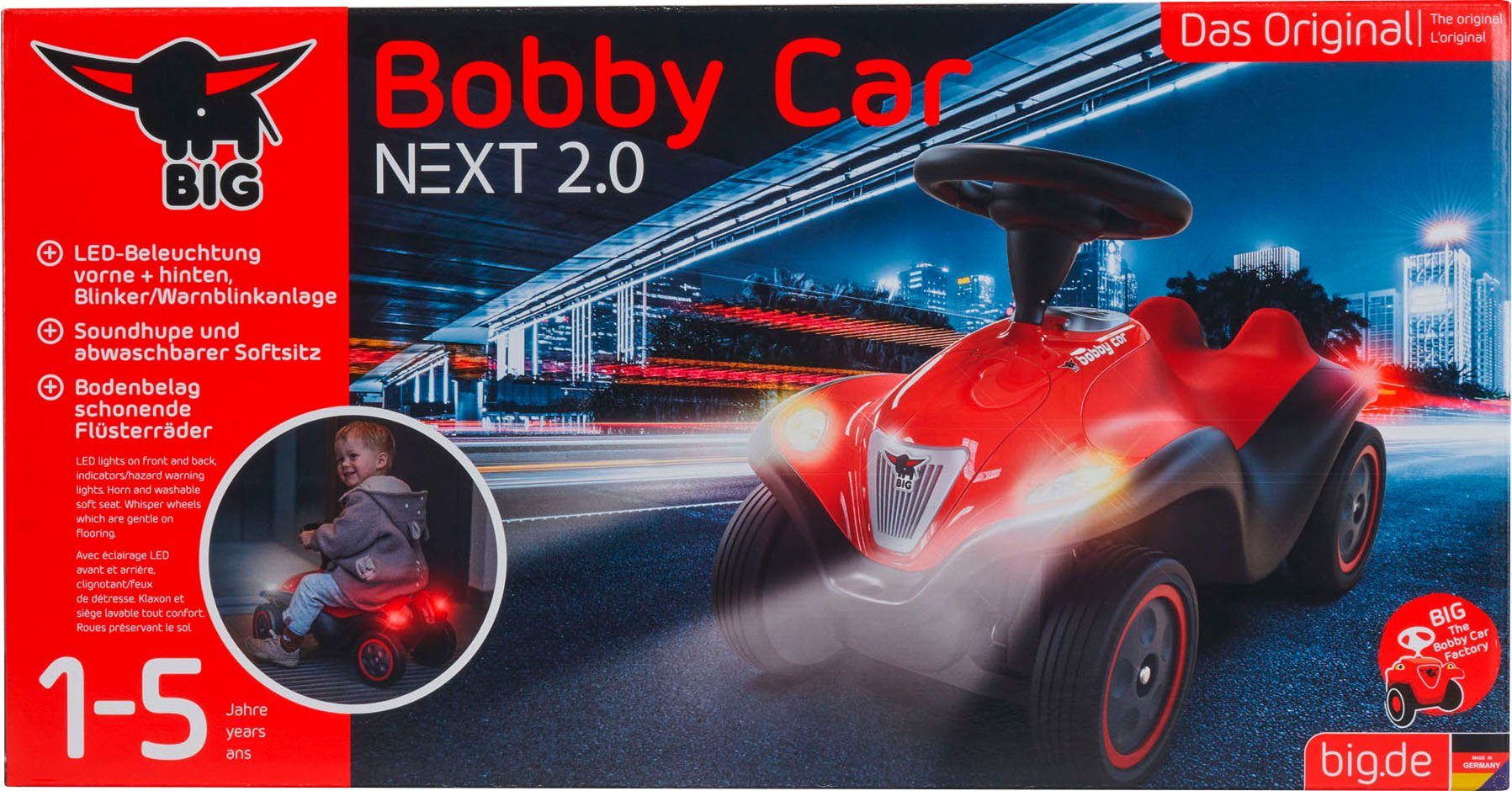 BIG Loopauto BIG Bobby Car Next 2.0 rood