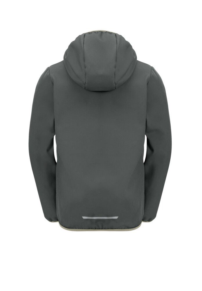 Jack Wolfskin Softshell-jack FOURWINDS JACKET KIDS Capuchon: vast verbonden met de jas
