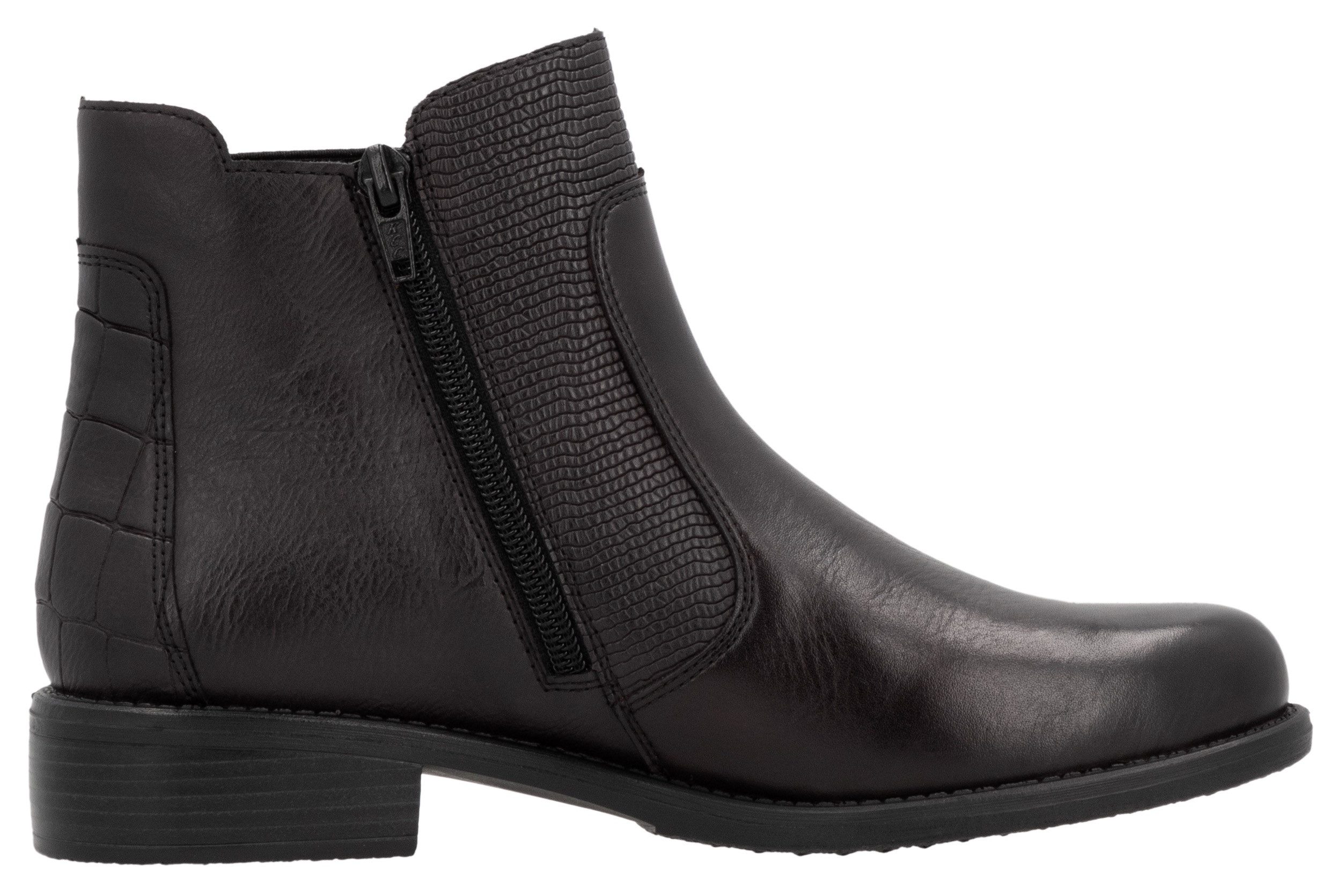 Remonte Chelsea-boots blokhak, laarsjes, business schoen, accenten in reptiel-look