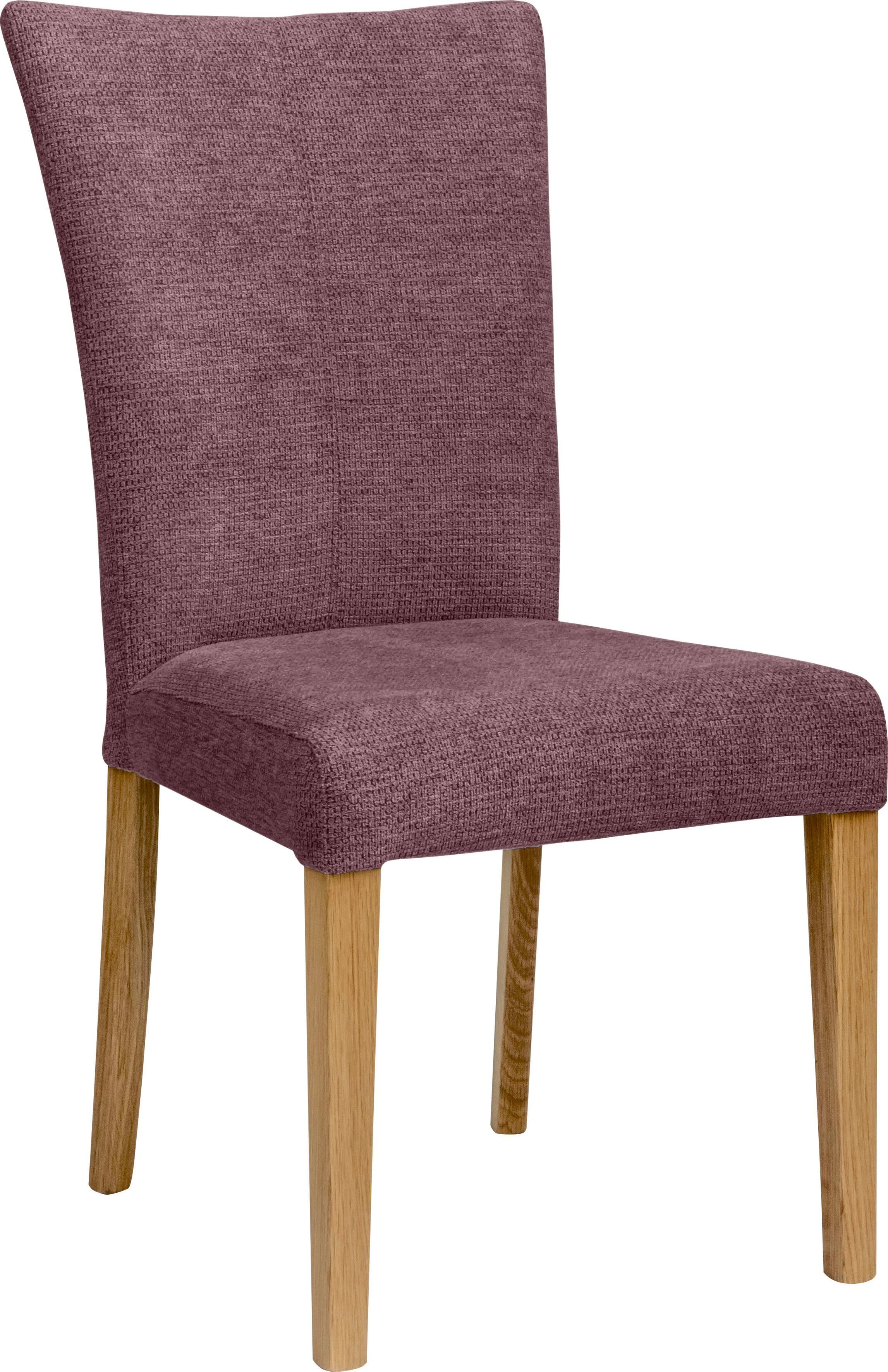 Home affaire Eetkamerstoel Aspen gestoffeerde stoel Massief houten frame, in veel bekledingskwaliteiten landhuis (set, 2 stuks)