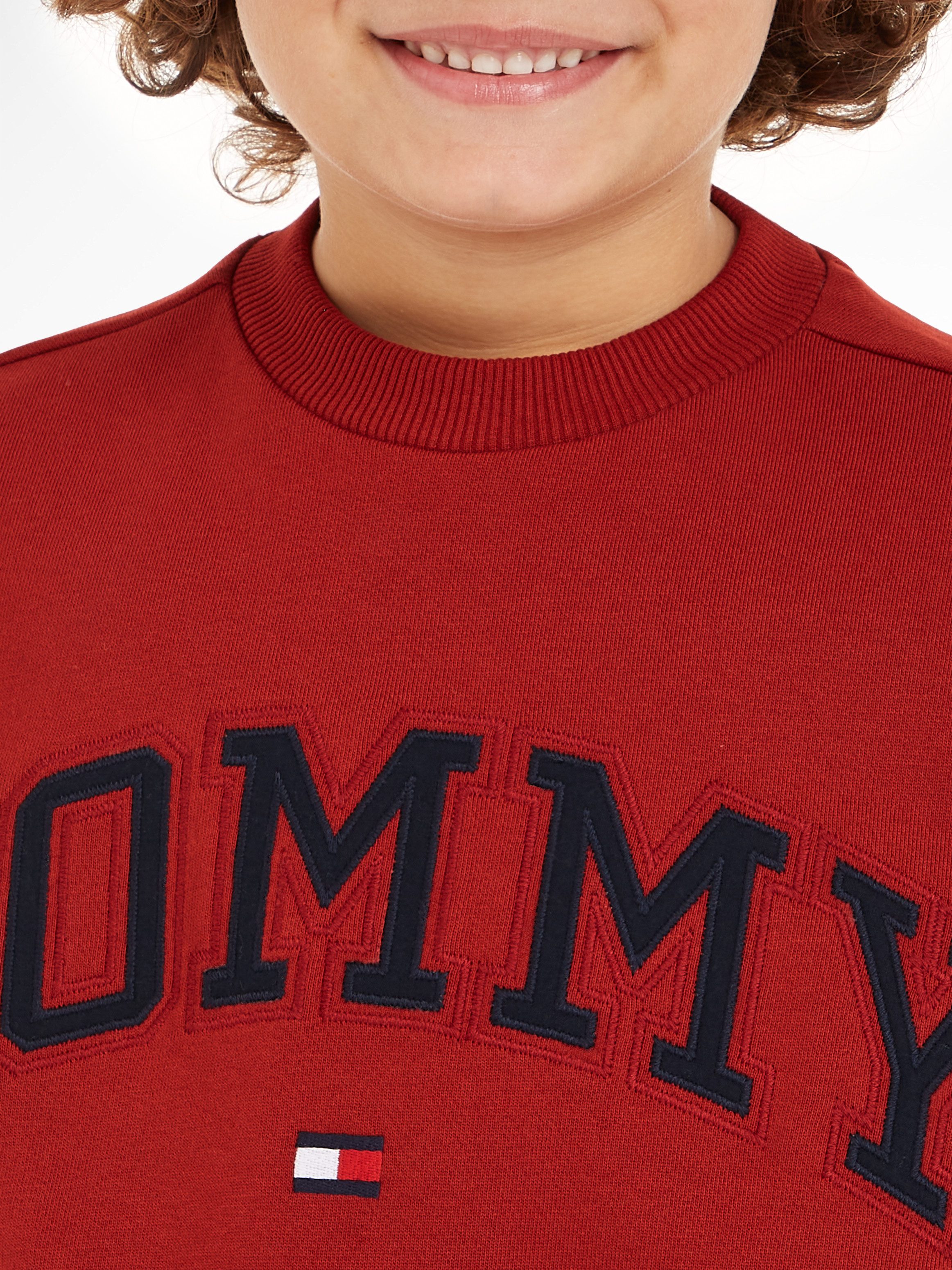 Tommy Hilfiger Sweatshirt VARSITY EMBROIDERY SWEATSHIRT Kinderen tot 16 jaar met logo-opdruk