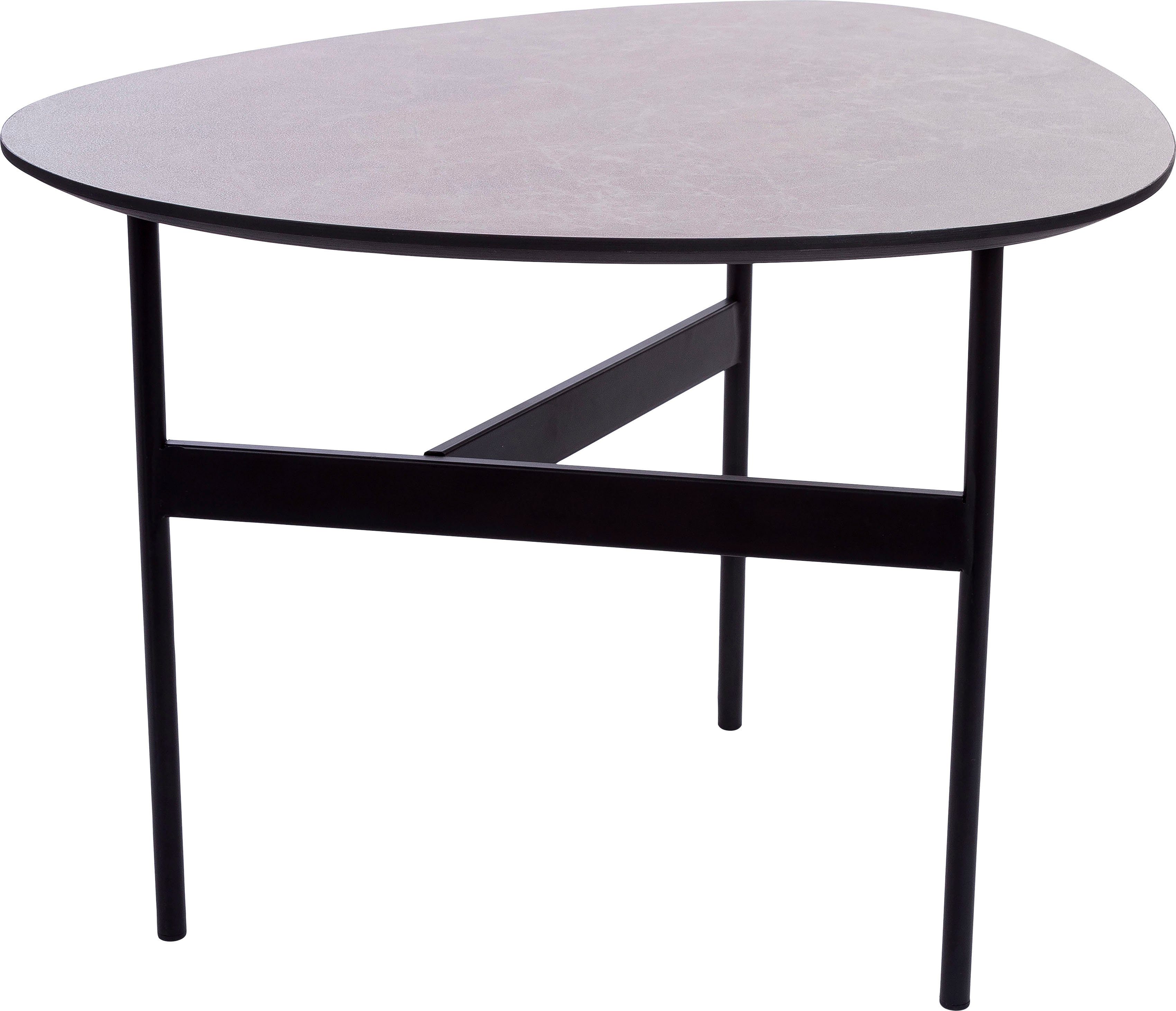 Spetebo Metalen bijzettafel rond zwart mat - 35 cm - salontafel in bistrotafel design - woonkamertafel decoratieve tafel bloementafel telefoontafel opbergtafel deco tafel in statafel look