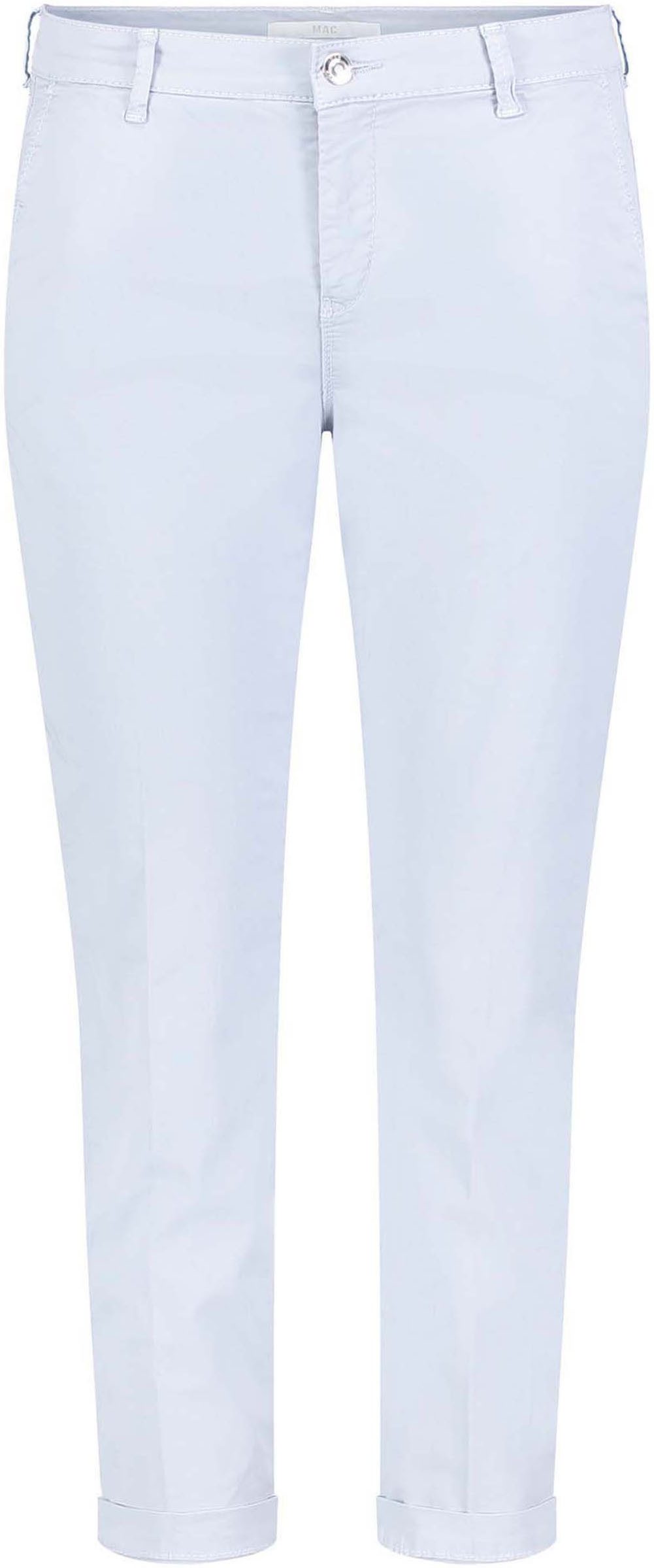 MAC Chino turn up met subtiele glans, elegant en sportief tegelijk
