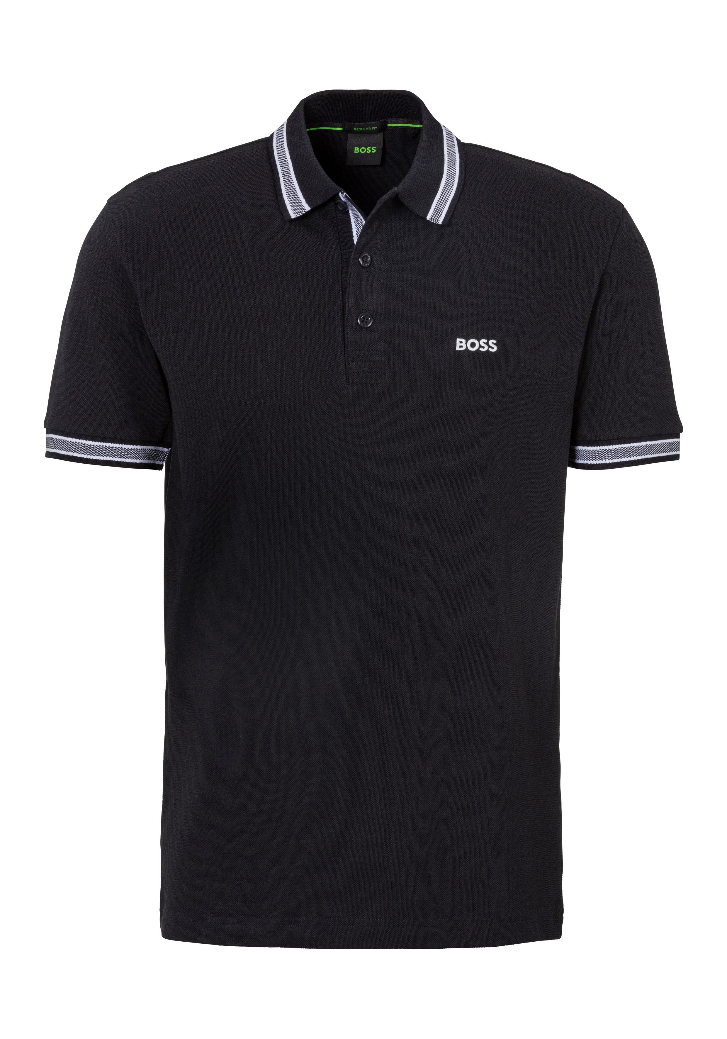 BOSS GREEN Poloshirt PADDY met contrasterende strepen aan de kraag
