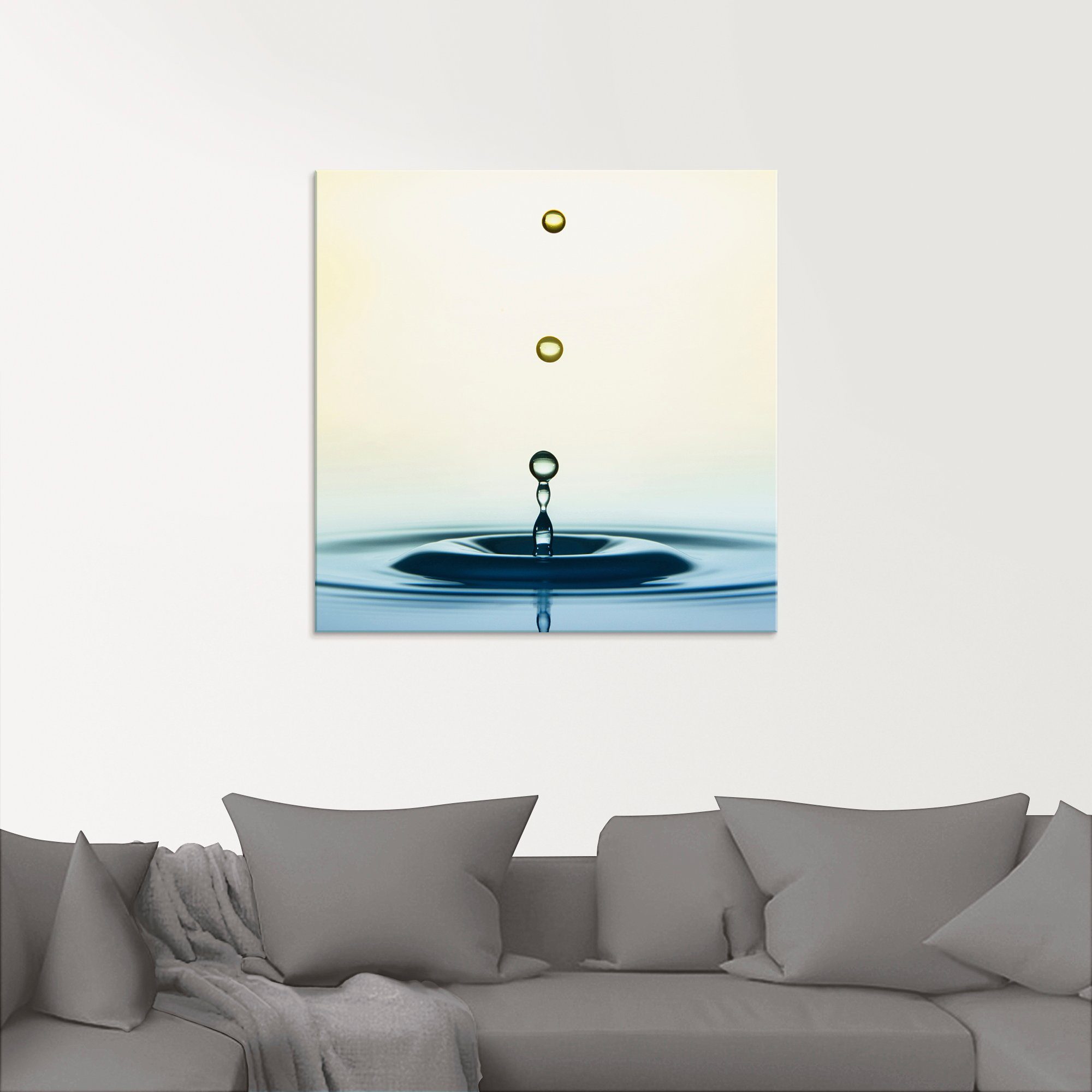 Artland Print op glas Druppel in verschillende maten