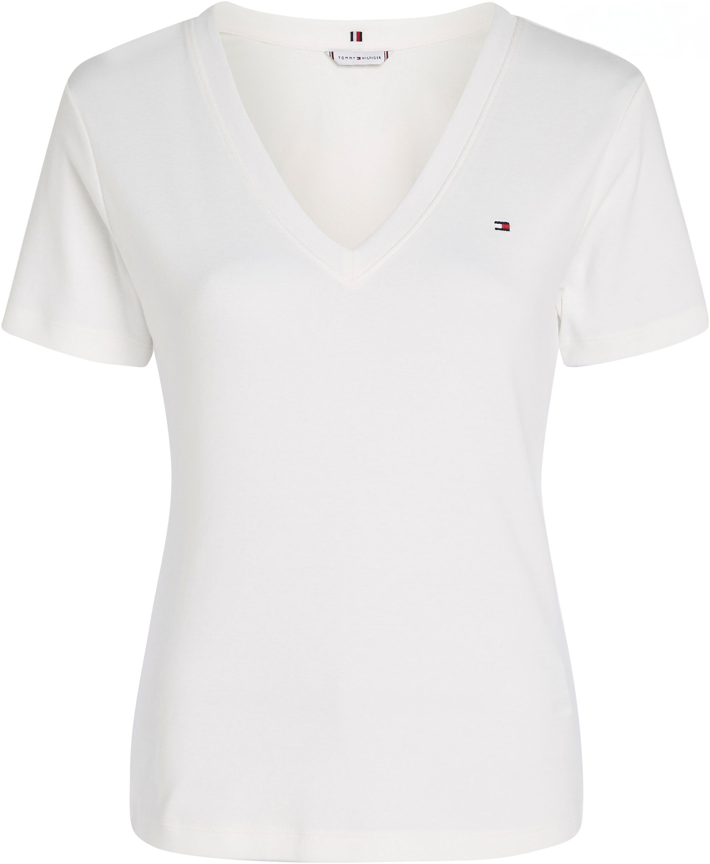 Tommy Hilfiger Curve Shirt met V-hals CRV NEW SLIM CODY V-NECK SS