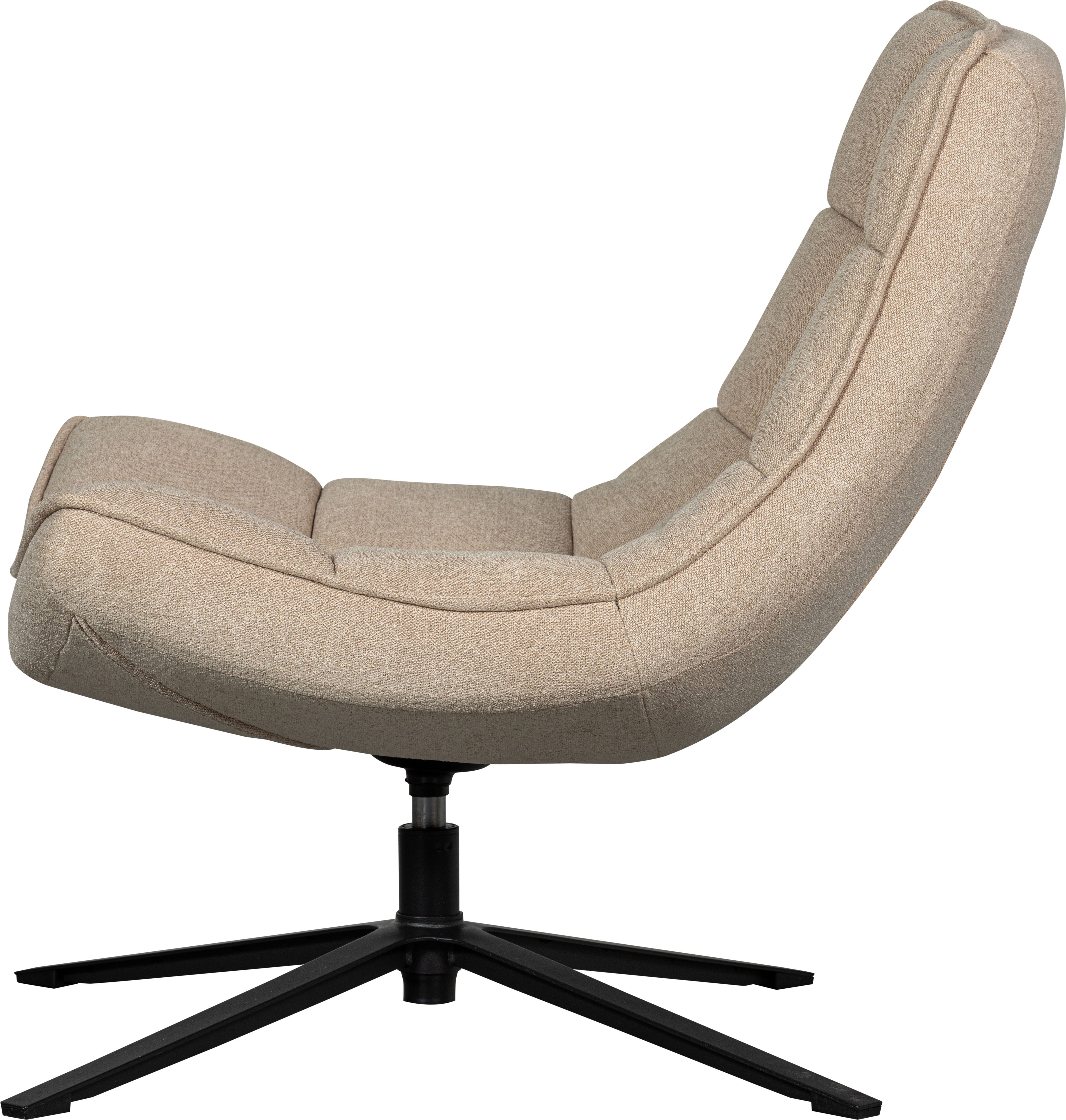 WOOOD Draaibare fauteuil Maudi Metalen frame, gepolsterd met geweven stof, H 84 cm x B 74 cm