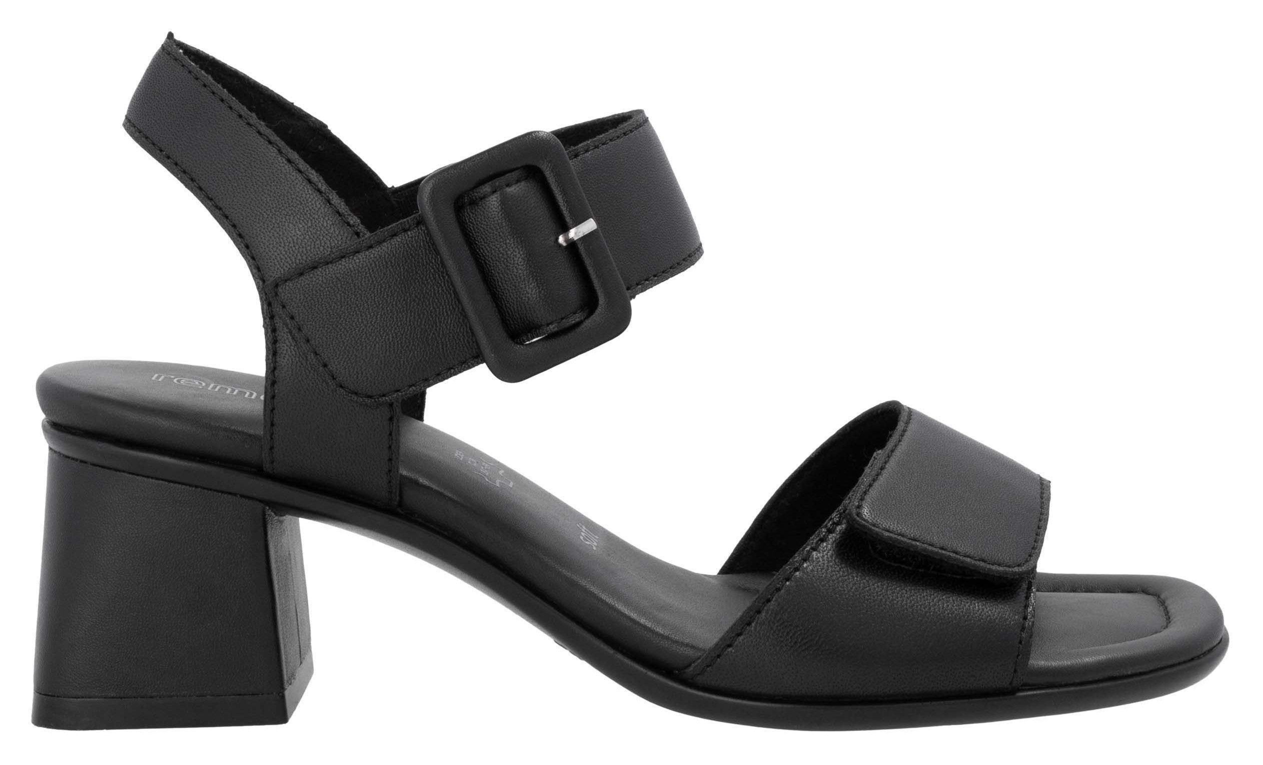 Remonte Sandaaltjes ELLE-Collection , blokhak, zomerschoen, sandaal, avondschoen met klittenband