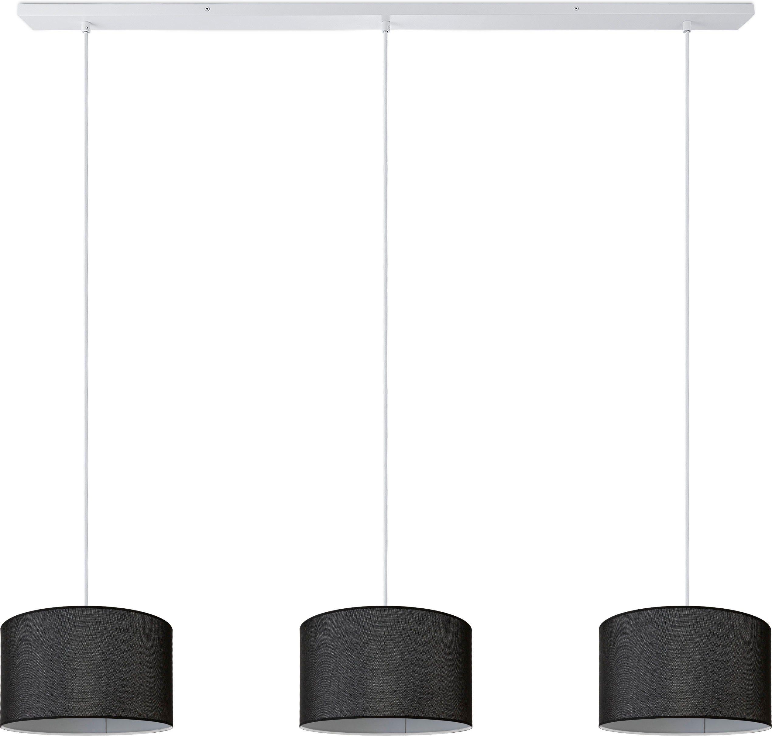 Paco Home Hanglamp HUGO CANVAS UNI COLOR Pendellamp woonkamer hanglamp eetkamer lampenkap E27 uni