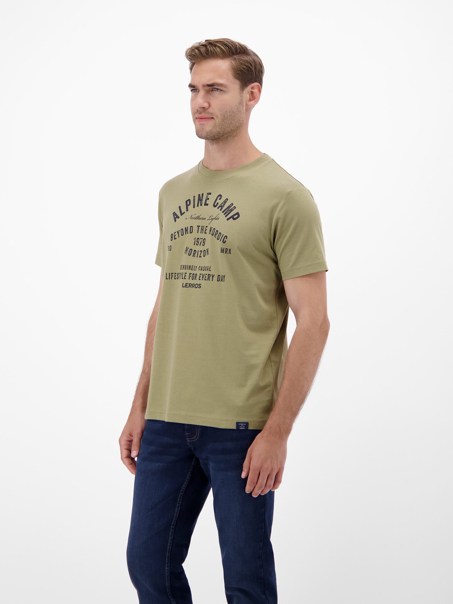 Lerros T-shirt LERROS Heren T-Shirt met Outdoorprint