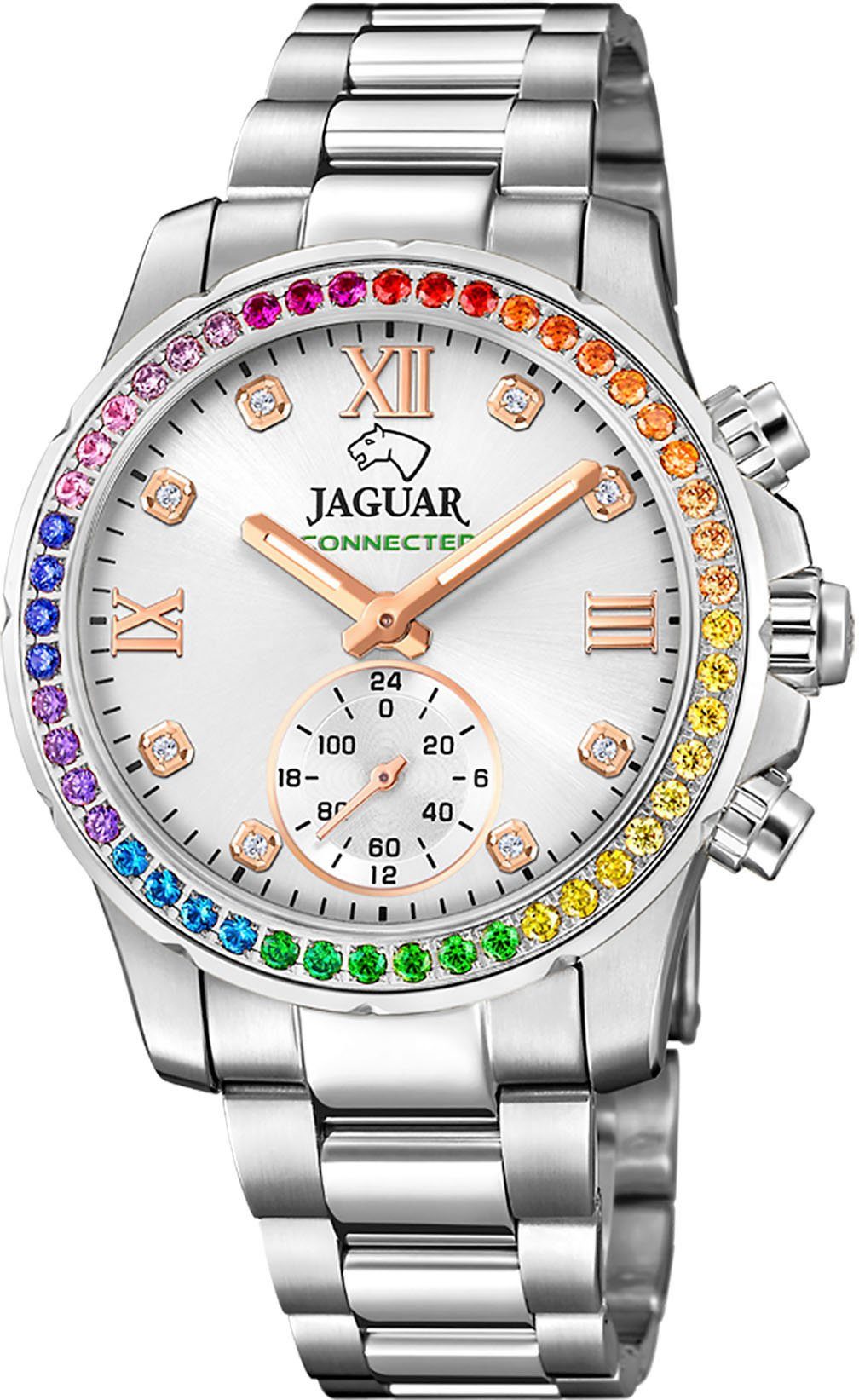 Jaguar Chronograaf Connected Polshorloge, dameshorloge, saffierglas, stopwatchfunctie, Swiss Made