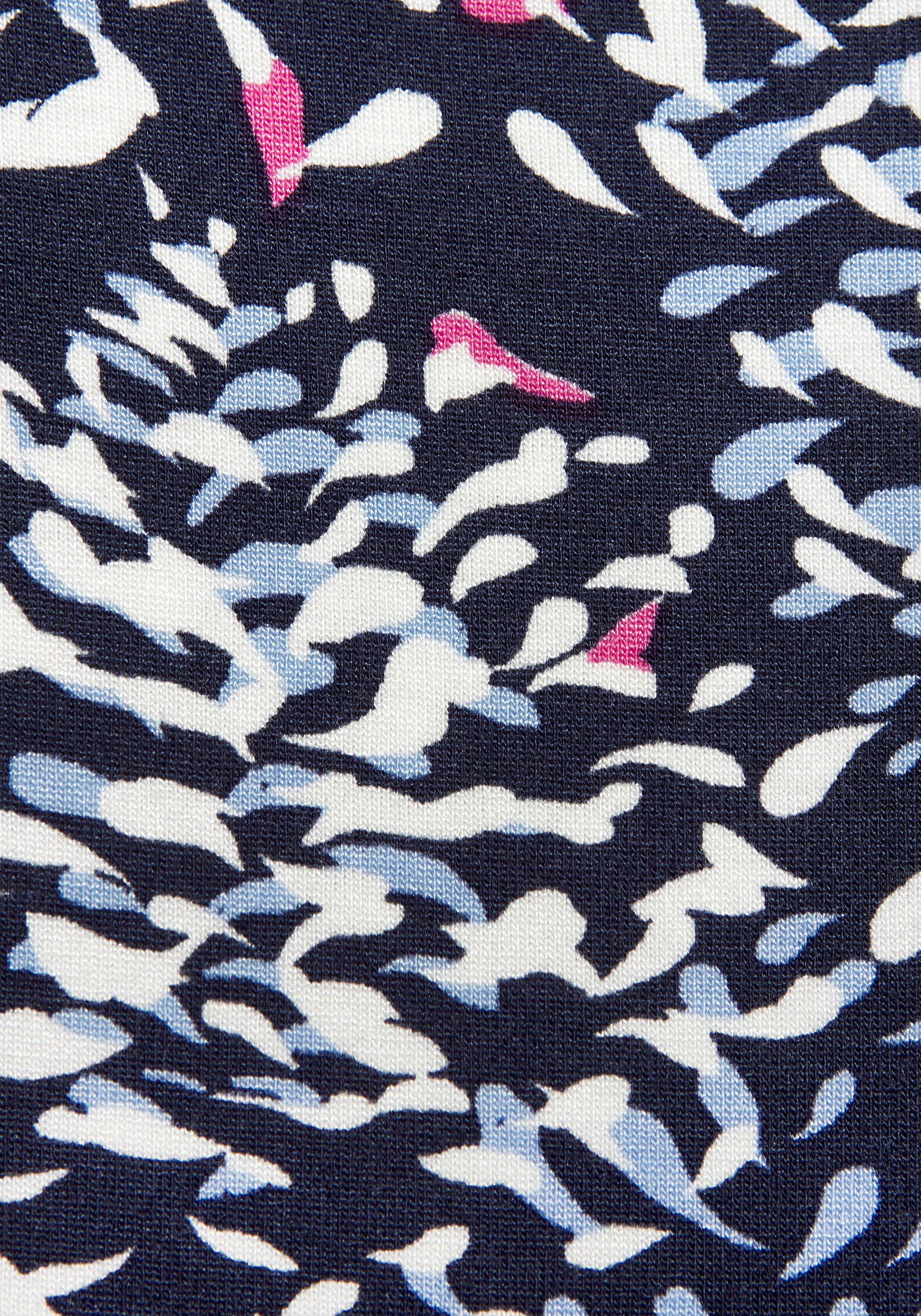 Vivance Zomerjurk met ribbels in de taille, strandjurk, all-over print