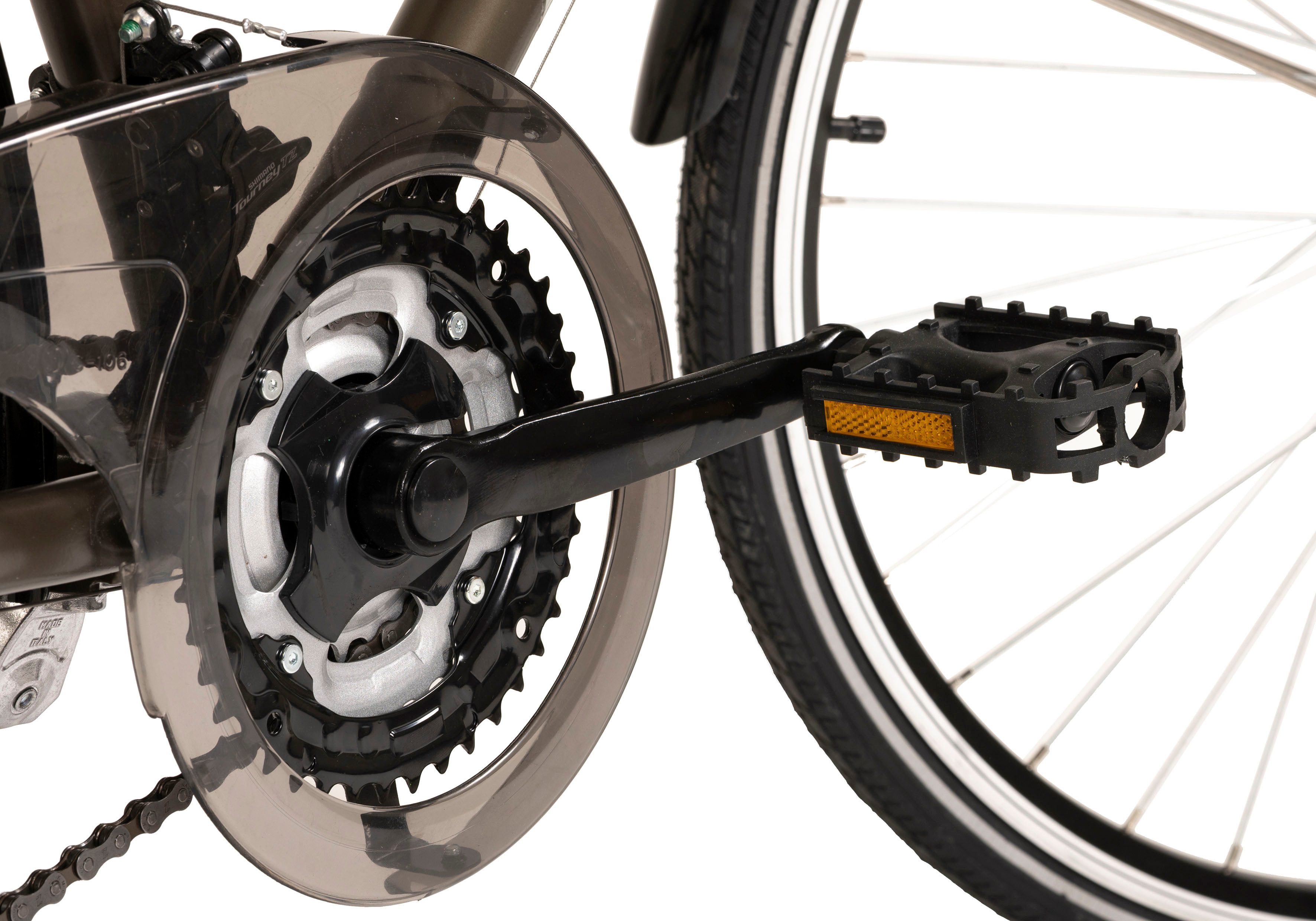 Dacapo Trekkingfiets dames 28'' Metropolis antraciet vlakke stuur 21 versnellingen