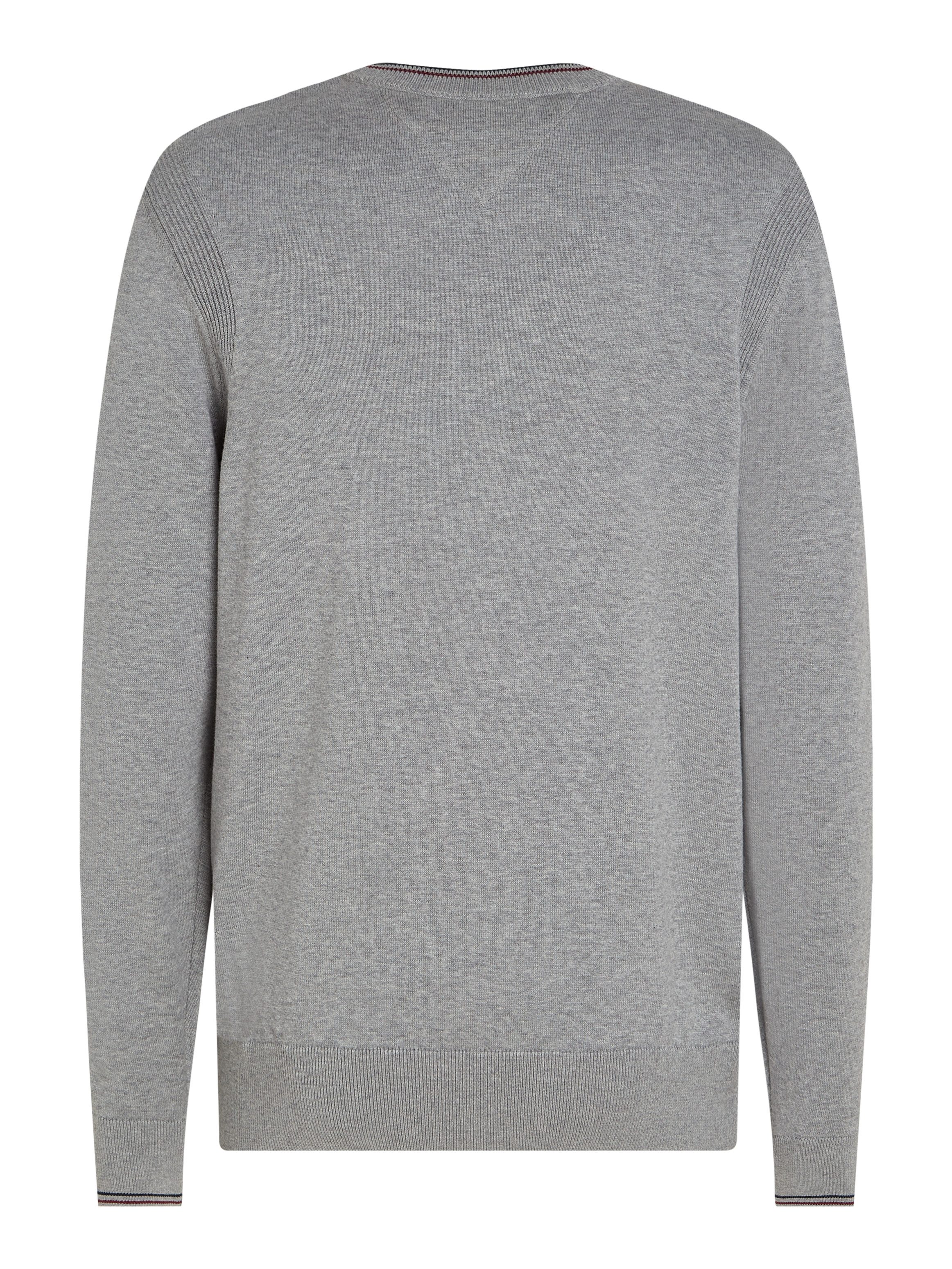 Tommy Hilfiger Trui met ronde hals RWB COTTON CREW NECK kleuraccenten in tommy kleuren