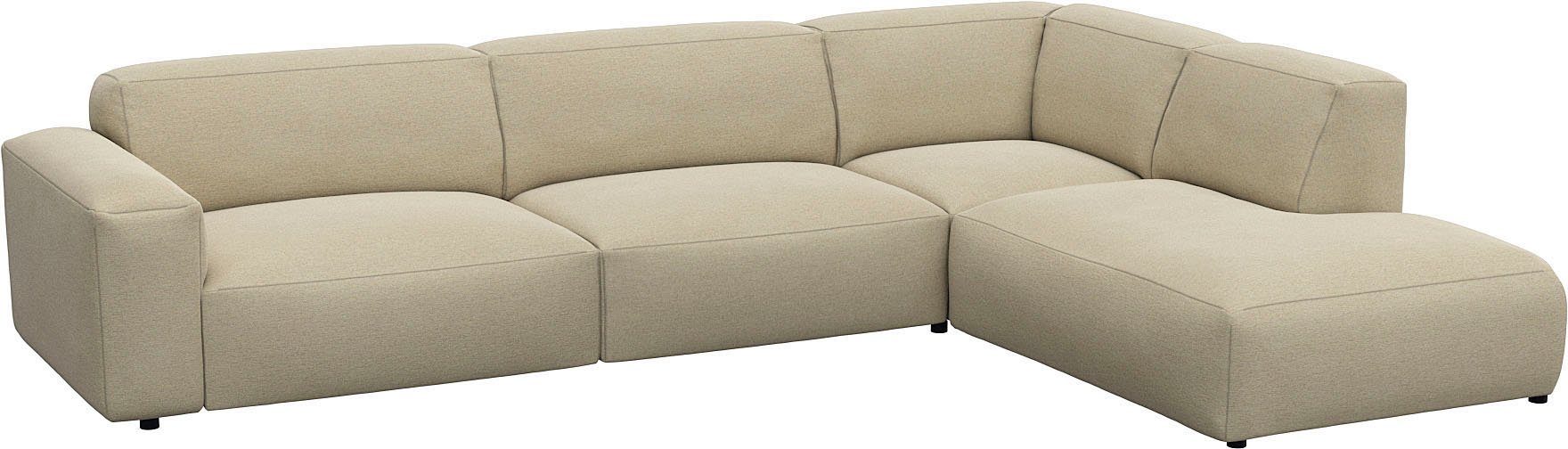 FLEXLUX Hoekbank Lucera, super comfortabel door hoogwaardige zitconstructie met koudschuim
