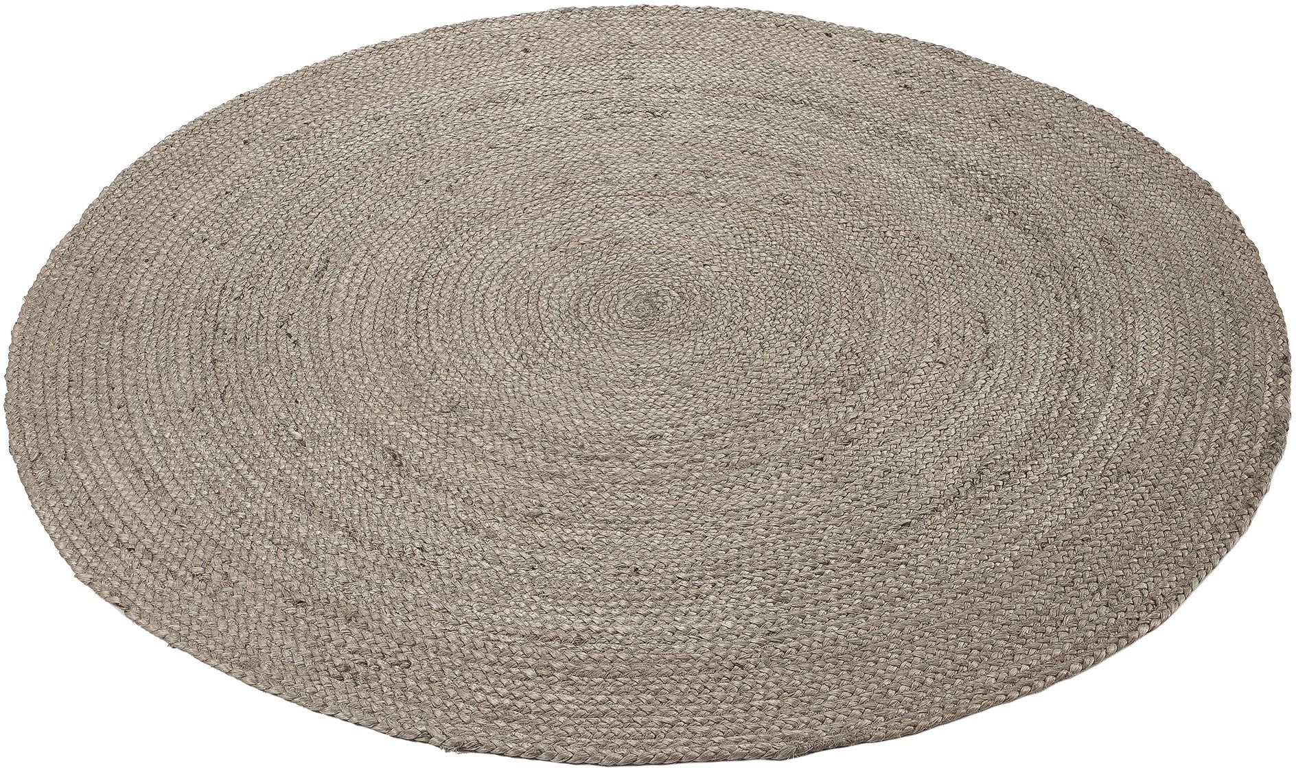 carpetfine Vloerkleed Nele jute-vloerkleed natuurmateriaal gevlochten tweezijdig te gebruiken kleed van 100% jute, in rond en ovaal, vele maten