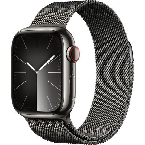 NU 20% KORTING: Apple Smartwatch Watch Series 9 GPS + Cellular 41mm Roestvrij staal Milanese Loop