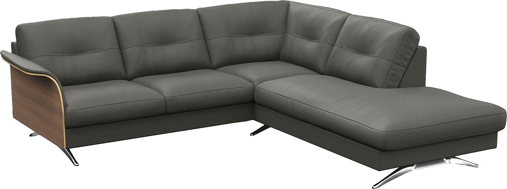 FLEXLUX Hoekbank Glow, super comfortabel door hoogwaardige zitconstructie met binnenvering, L-vorm