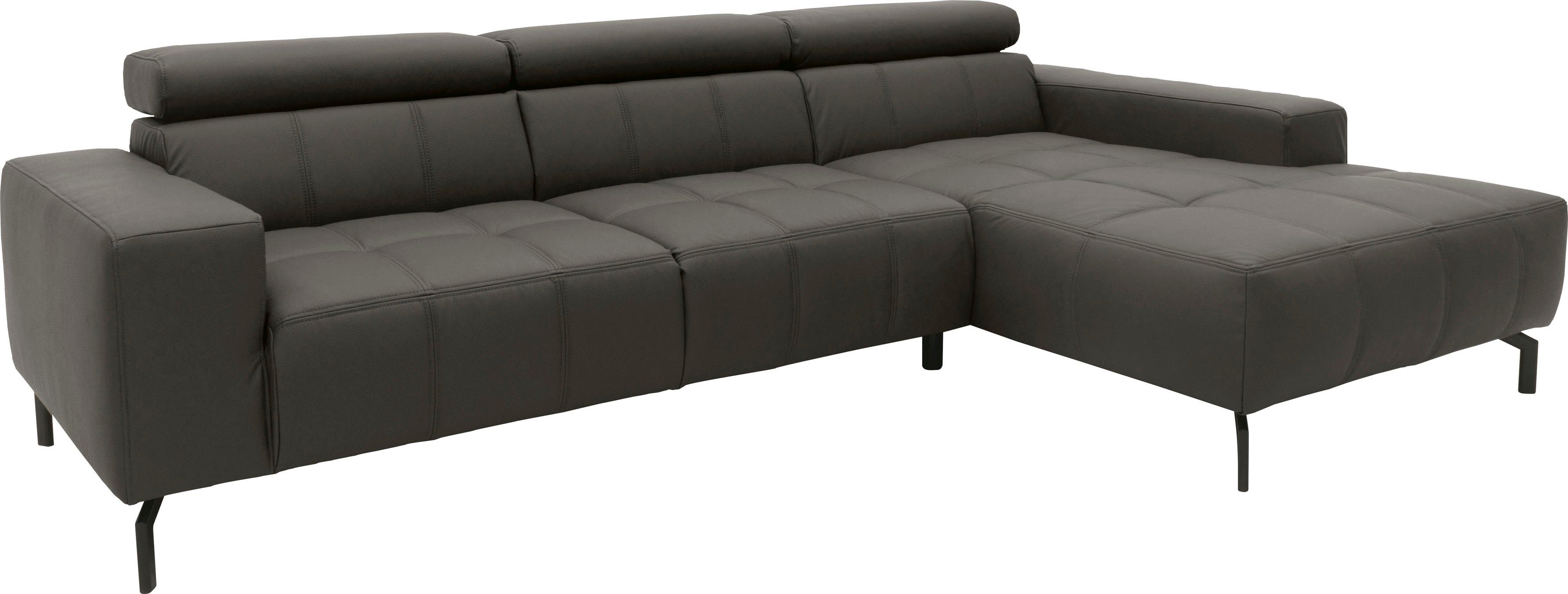 DOMO collection Hoekbank Cunelli mooie zitnaden als designelement, stevige zitcomfort, L-vorm