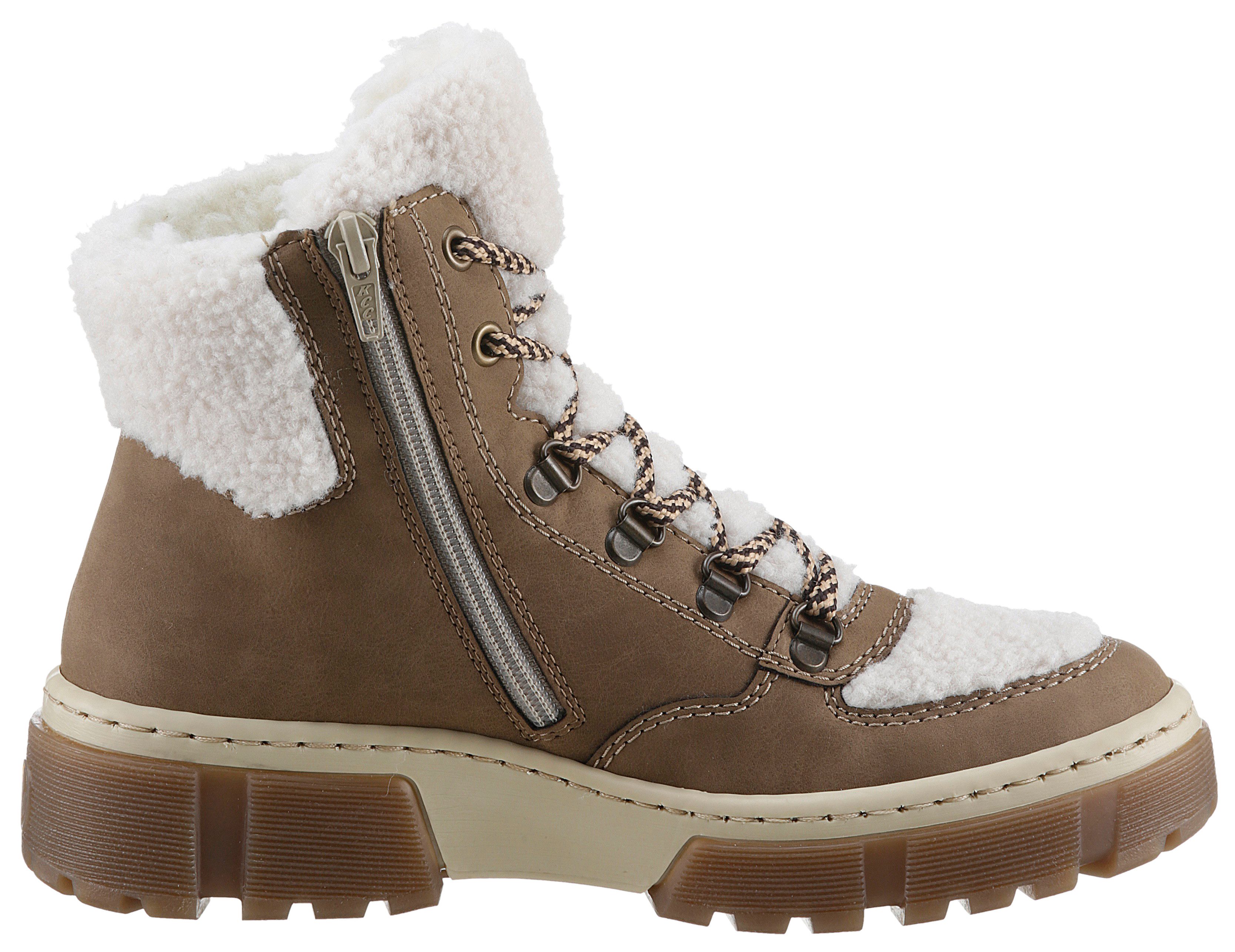 Rieker Winterlaarzen , veterschoenen, snowboots, profielzool, met binnenrits
