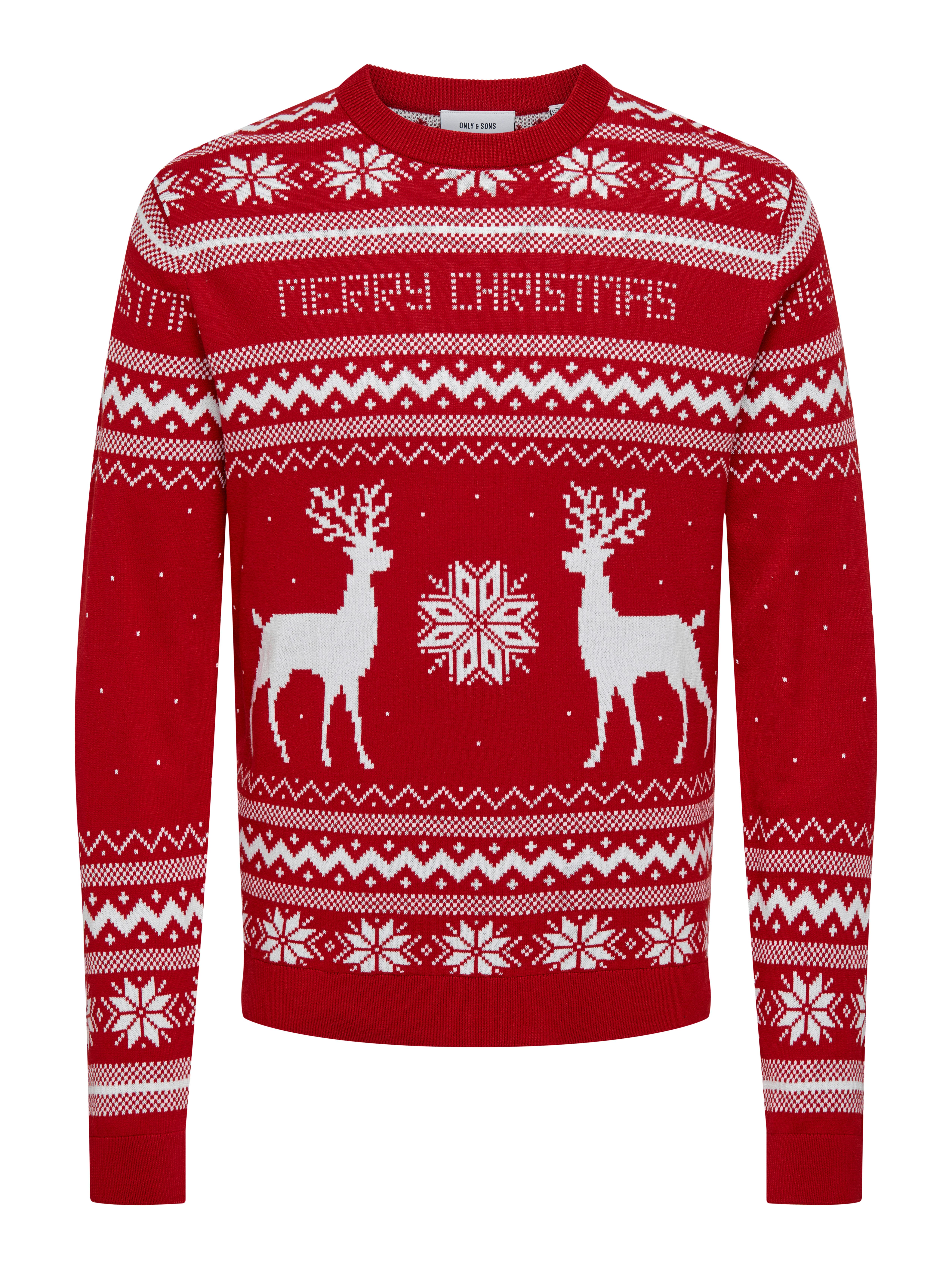 ONLY & SONS Trui met ronde hals ONSXMAS REG 5 JAQ CREW KNIT