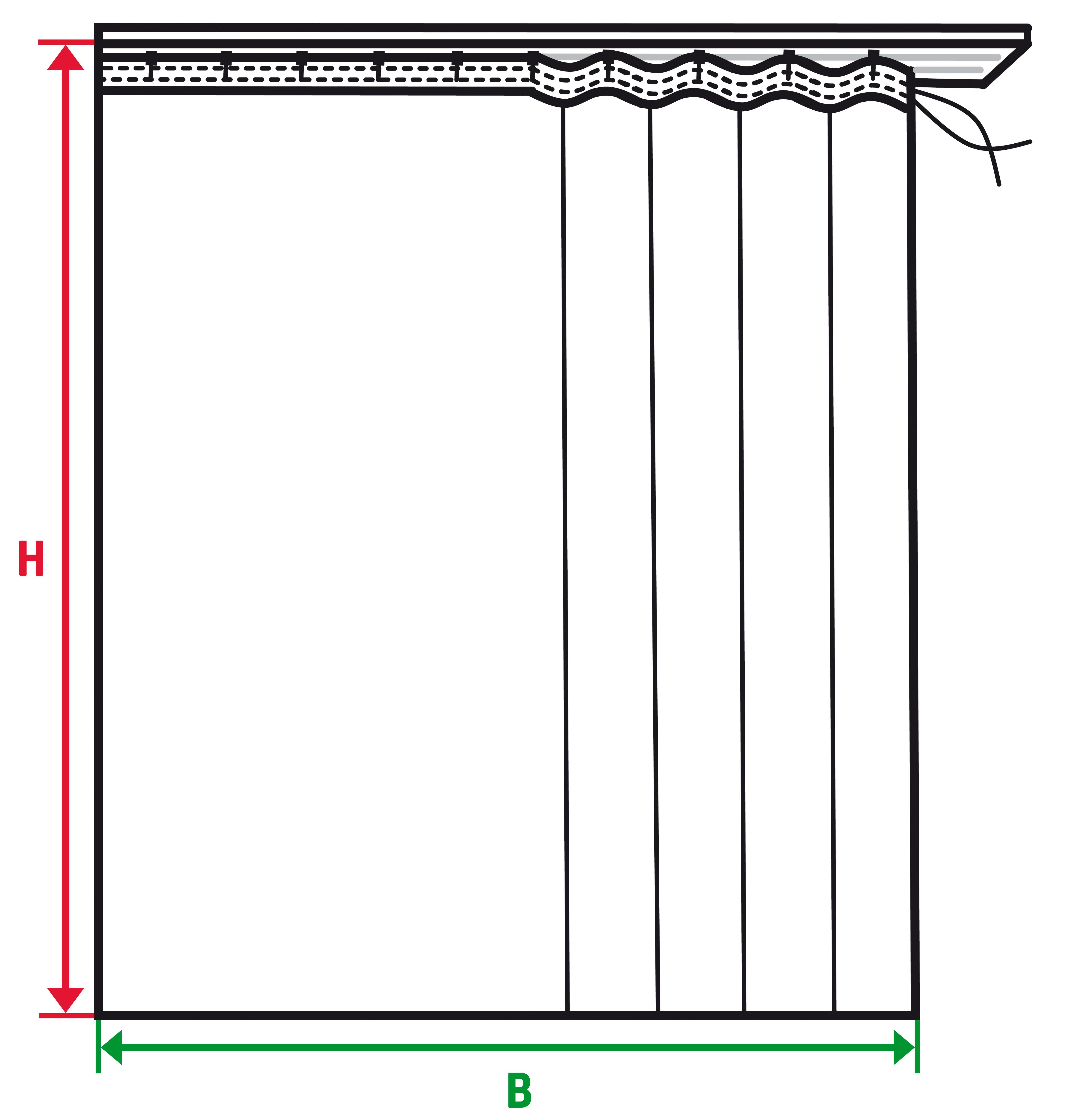 VHG Gordijn Rustika Decoratie structuur, polyester, onderhoudsvriendelijk, op maat (1 stuk)