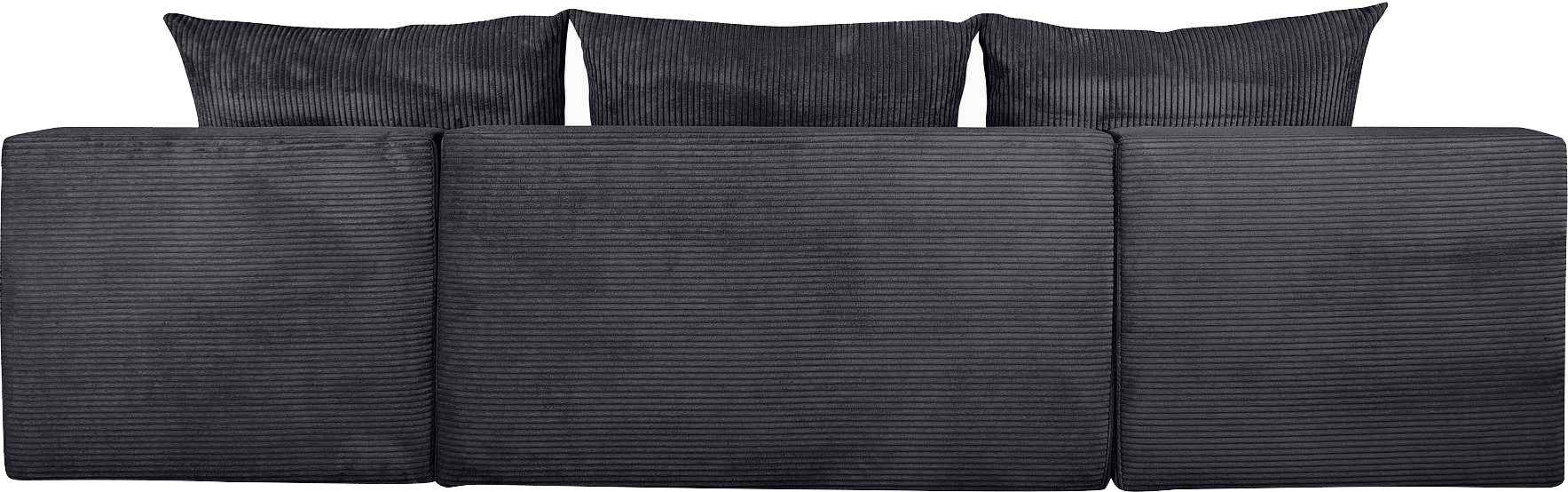 COLLECTION AB Zithoek Josy U-vorm, breedte 269 cm, platweefsel, structuur, kunstleer