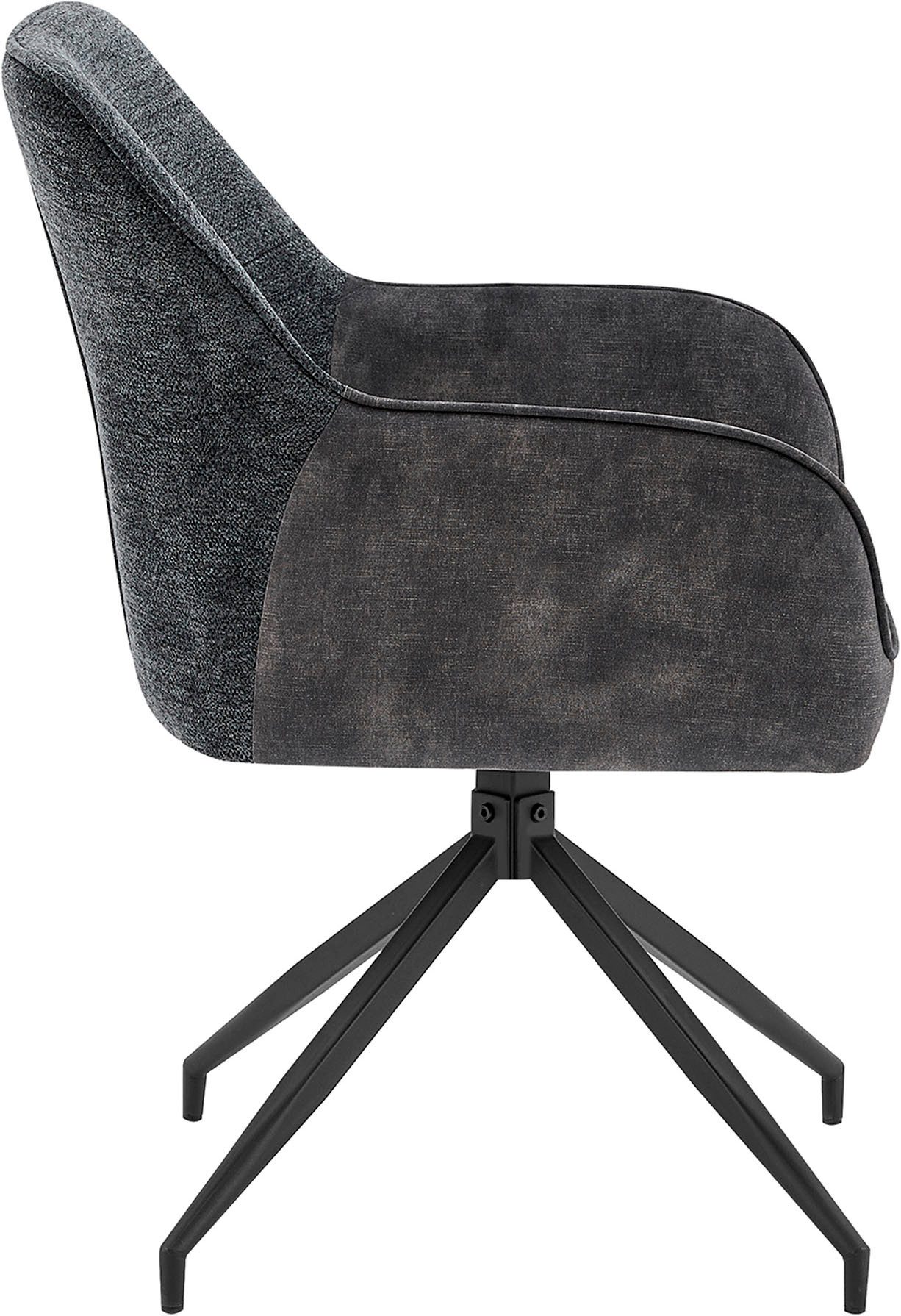 byLIVING Eetkamerstoel Jacky set van 2 draaisstoel met pocketveren en moderne stofcombinatie (set, 2 stuks)