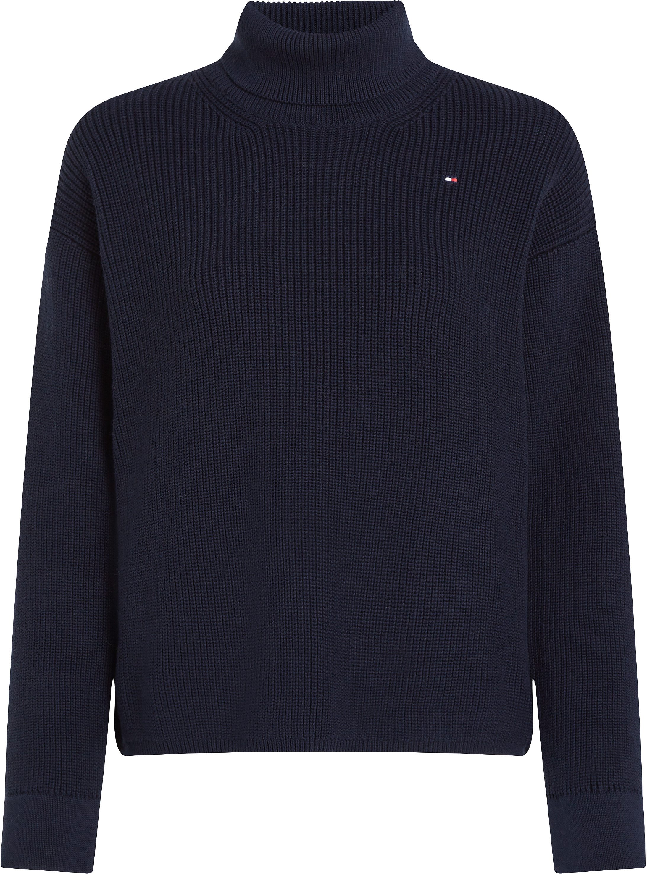 Tommy Hilfiger Gebreide trui CO CARDI STITCH ROLL-NK SWEATER