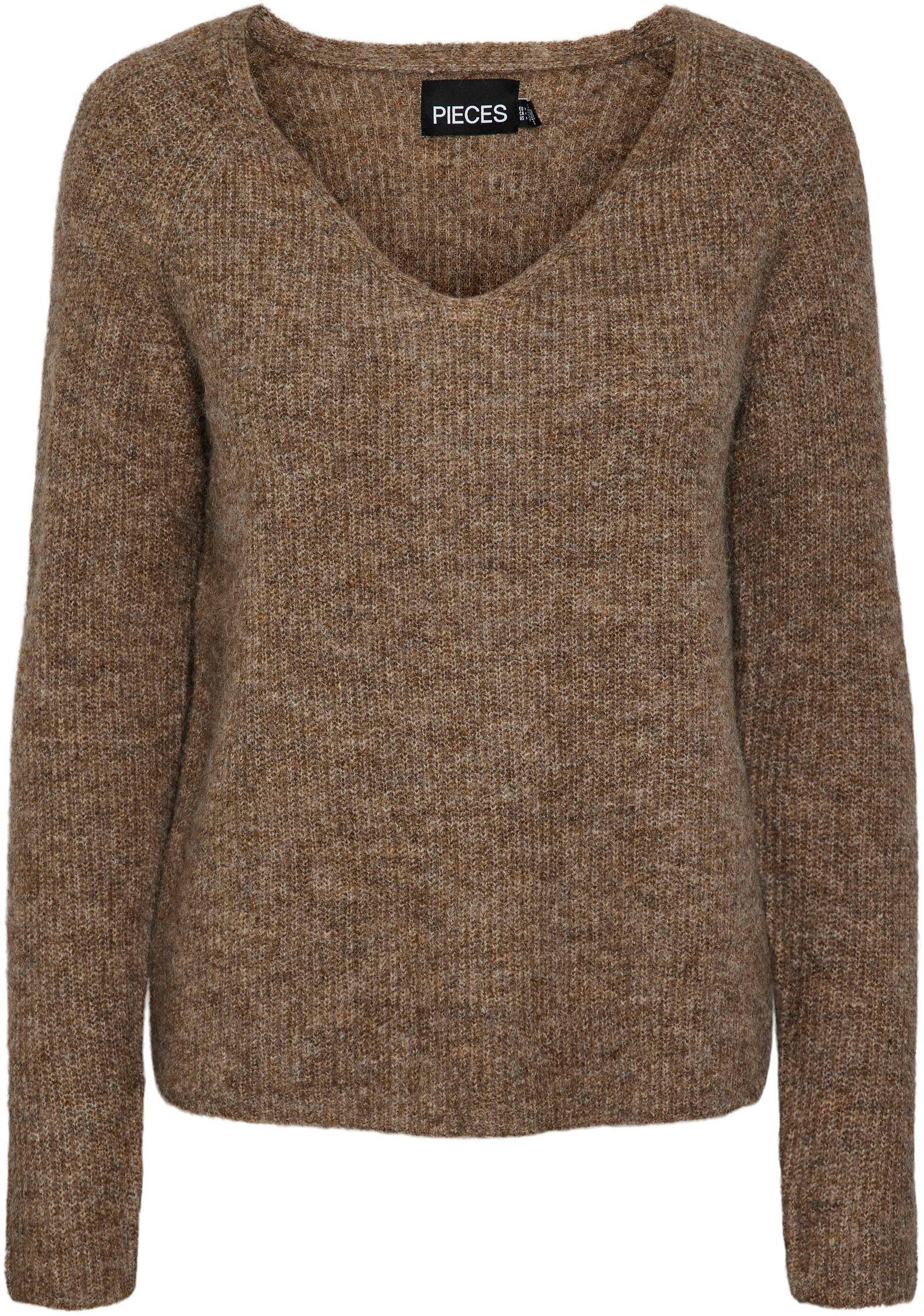 pieces Trui met V-hals PCELLEN LS V-NECK KNIT NOOS BC