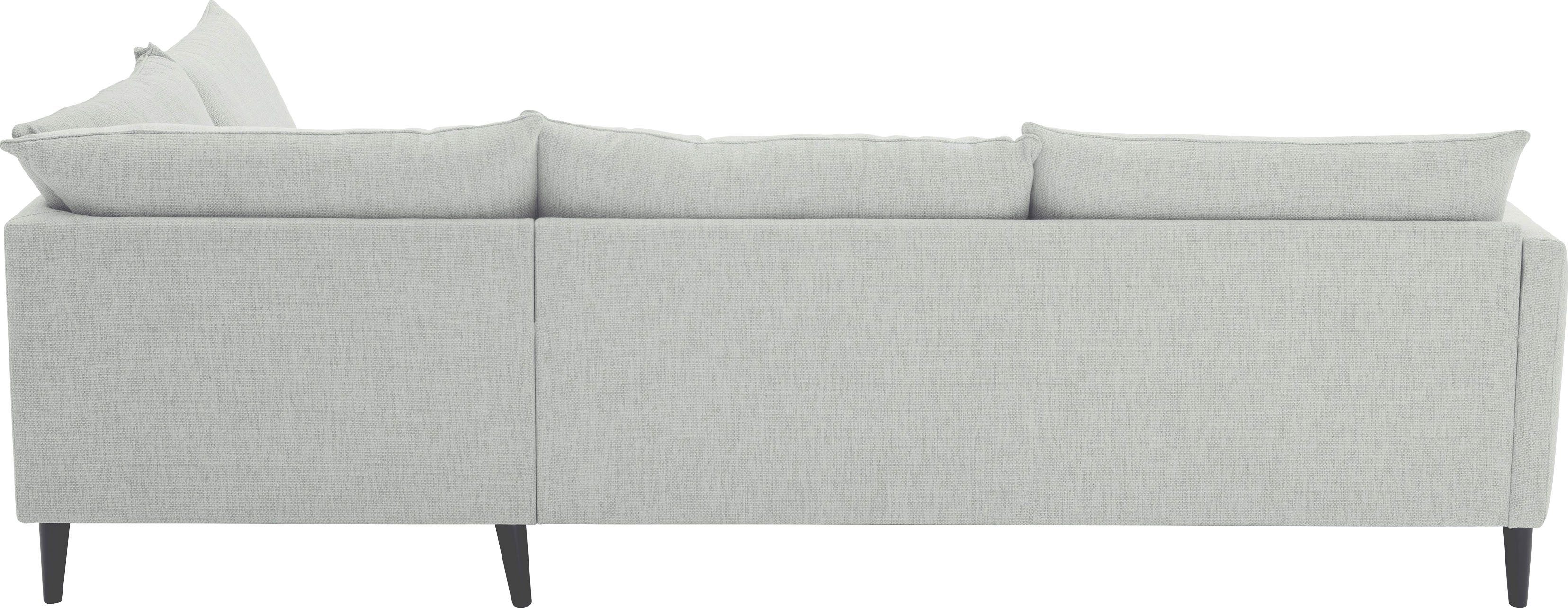 ATLANTIC home collection Hoekbank Rekvik L-vorm met golfvering, met massief houten poten