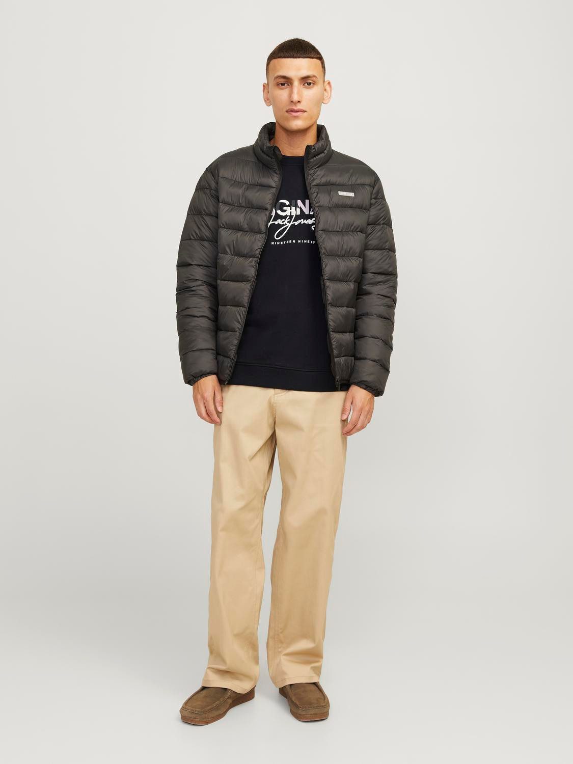 Jack & Jones Sweater JORARUBA AOP BRANDING SWEAT CREW NECK