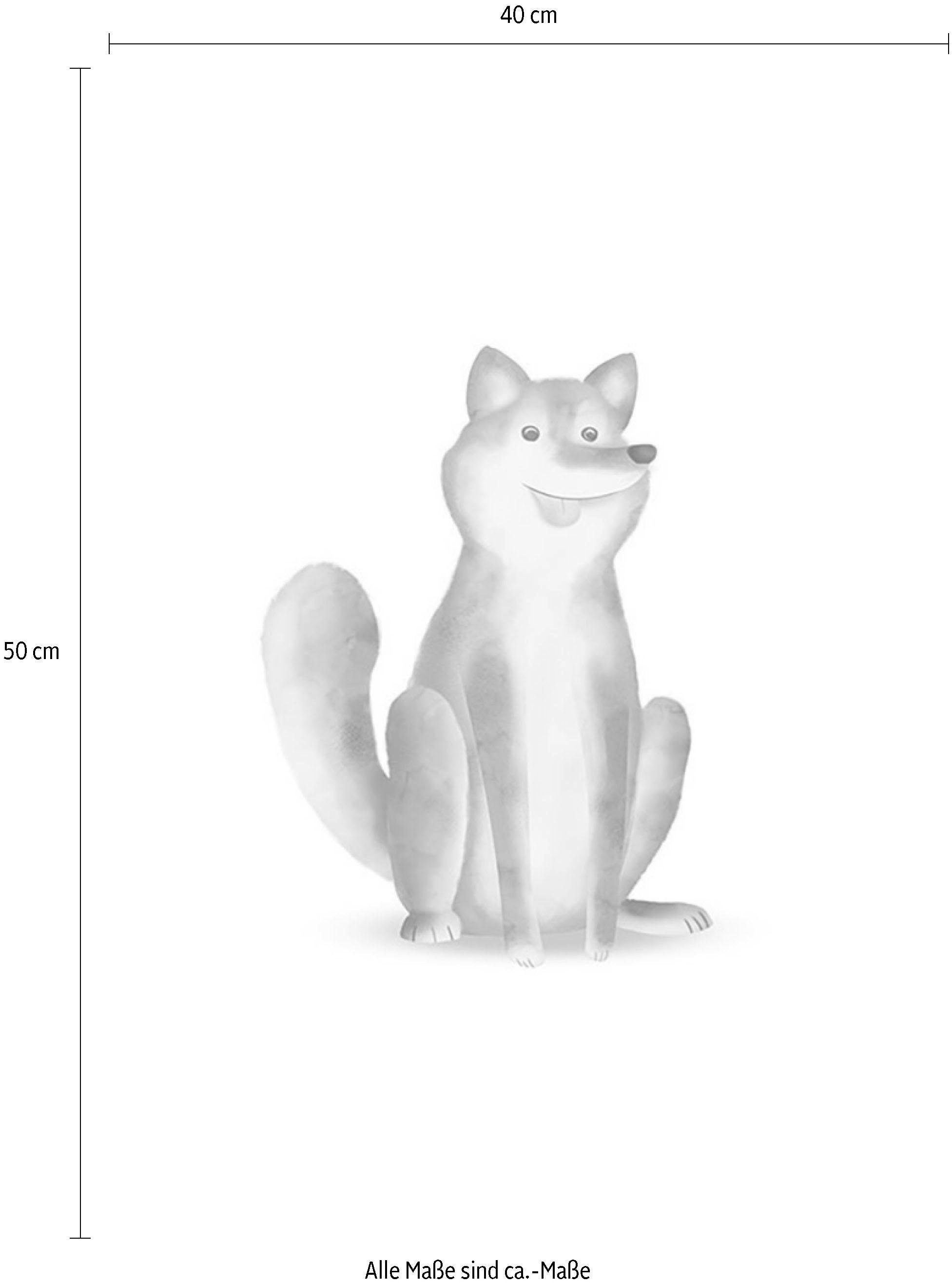 Komar Wanddecoratie Cute animal Dog Wanddecoratie - zonder lijst (1 stuk)