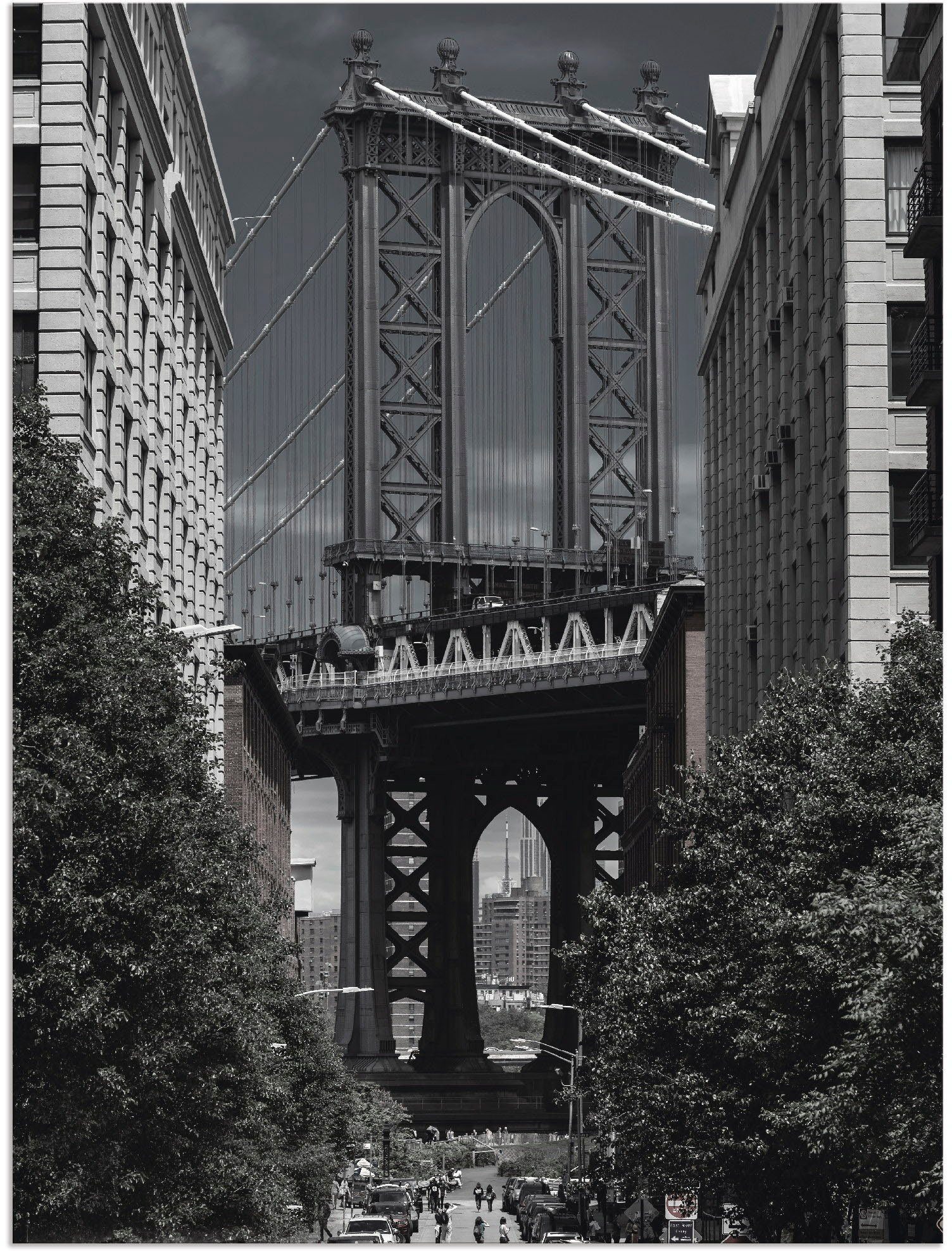 Artland Artprint New York Manhattan Bridge in vele afmetingen & productsoorten - artprint van aluminium / artprint voor buiten, artprint op linnen, poster, muursticker / wandfolie