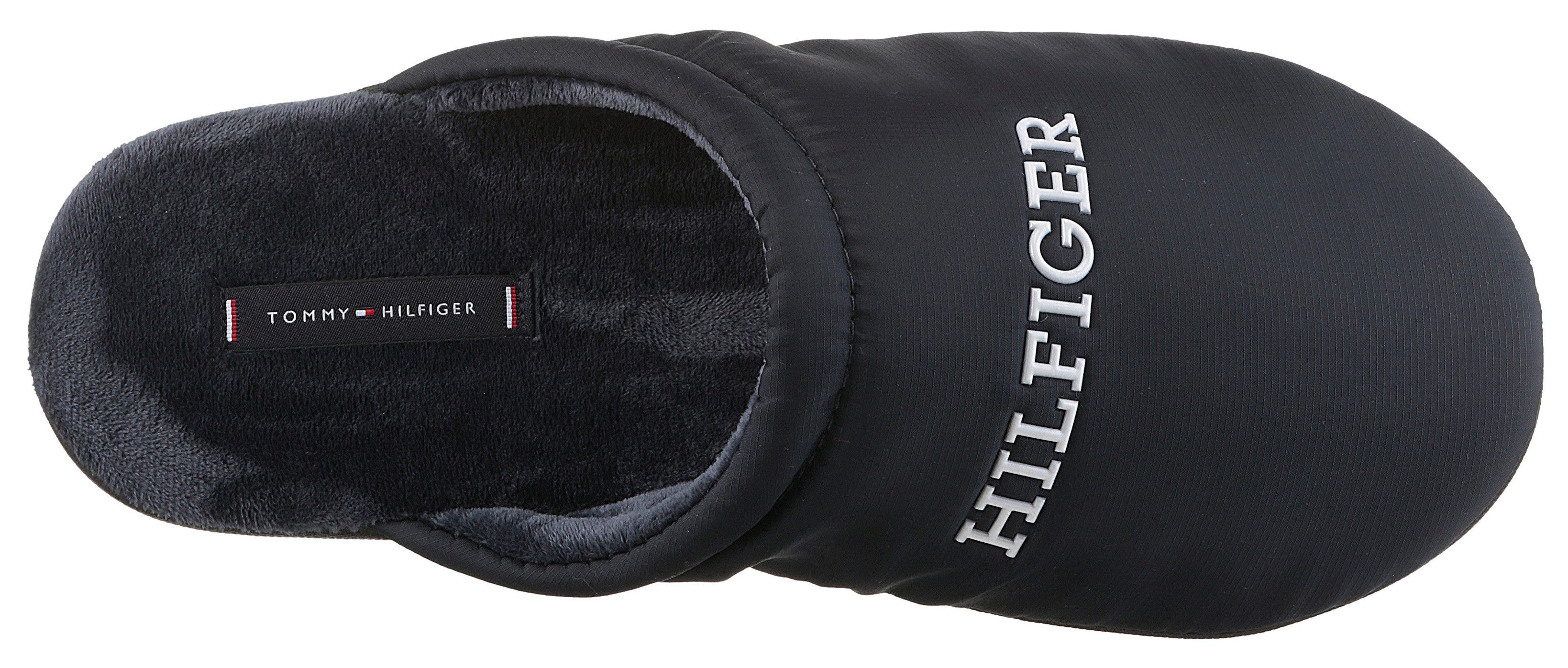 Tommy Hilfiger Pantoffels NYLON HILFIGER HOUSE SHOE casual mode, pantoffel, slippers, instapschoen met logo-opschrift