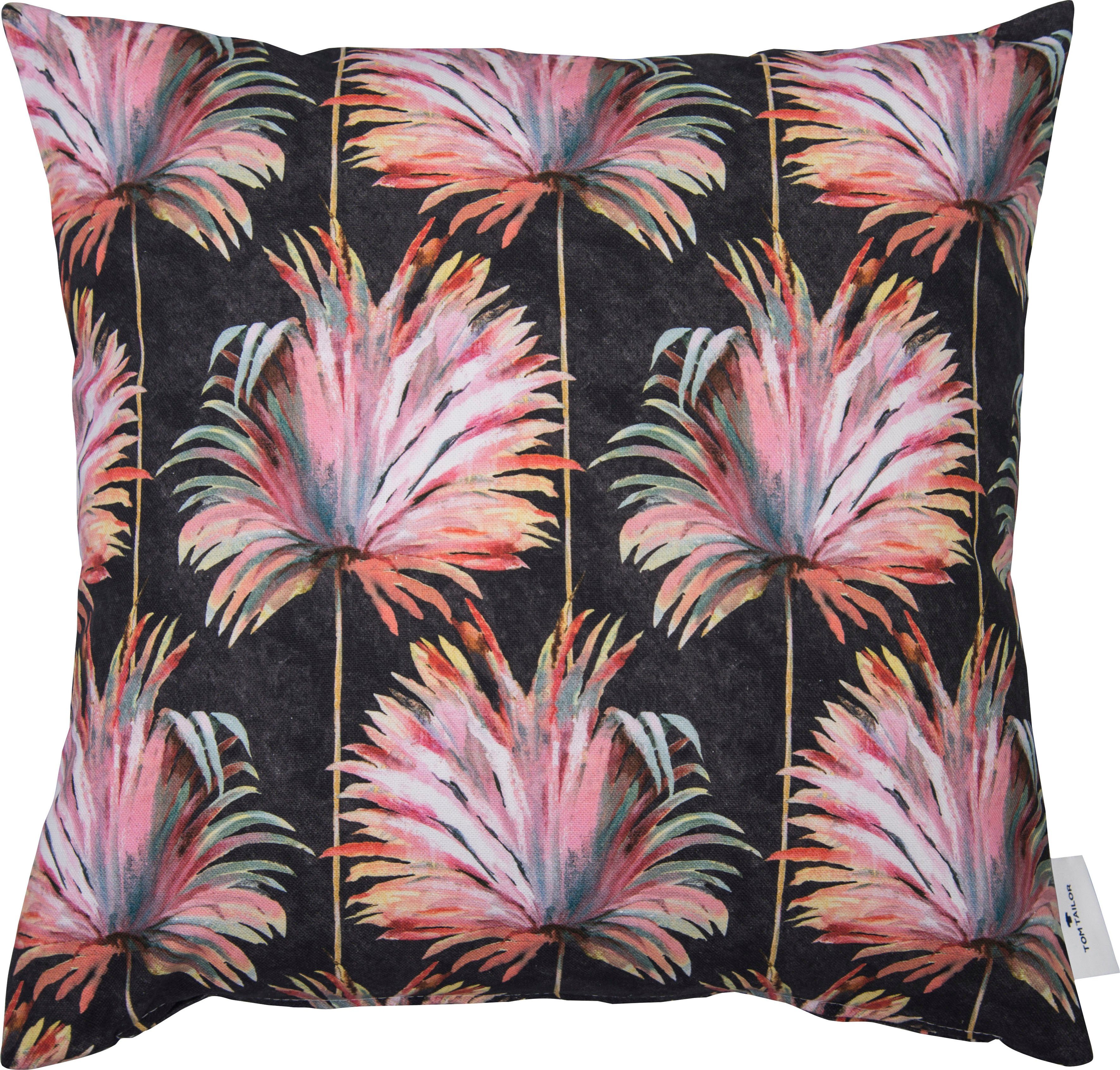 Tom Tailor Sierkussen Washed Out Palms met prachtige palmmotieven (1 stuk)