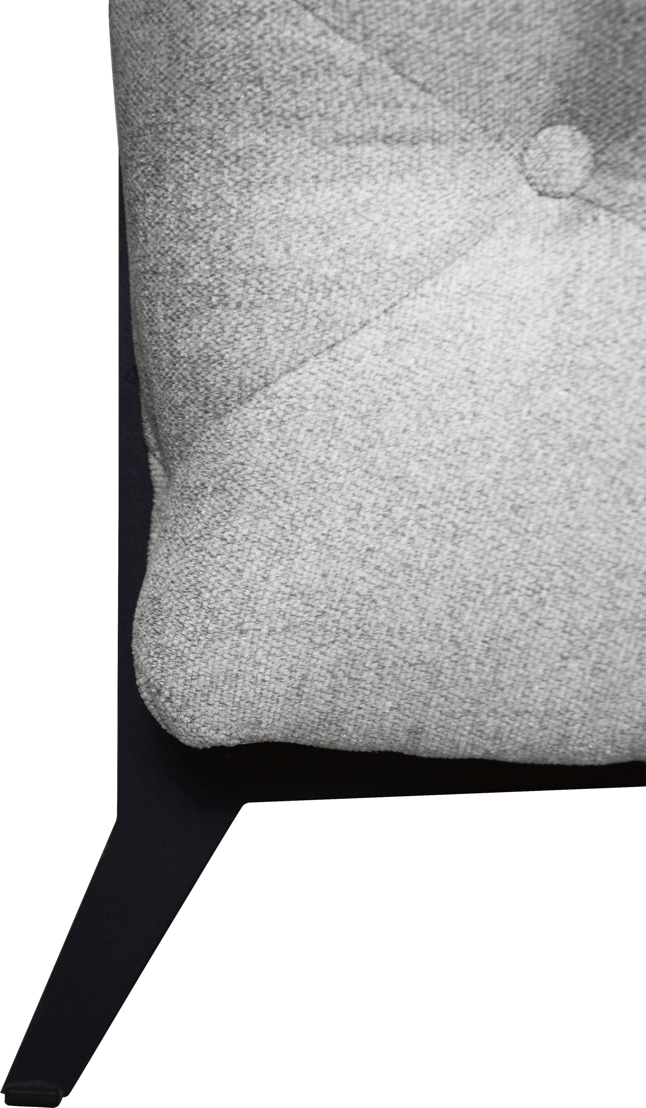 Leonique Chesterfield-bank Amaury L-vorm moderne chersterfield-look, breedte 262 cm, kleur van de poten ter keuze