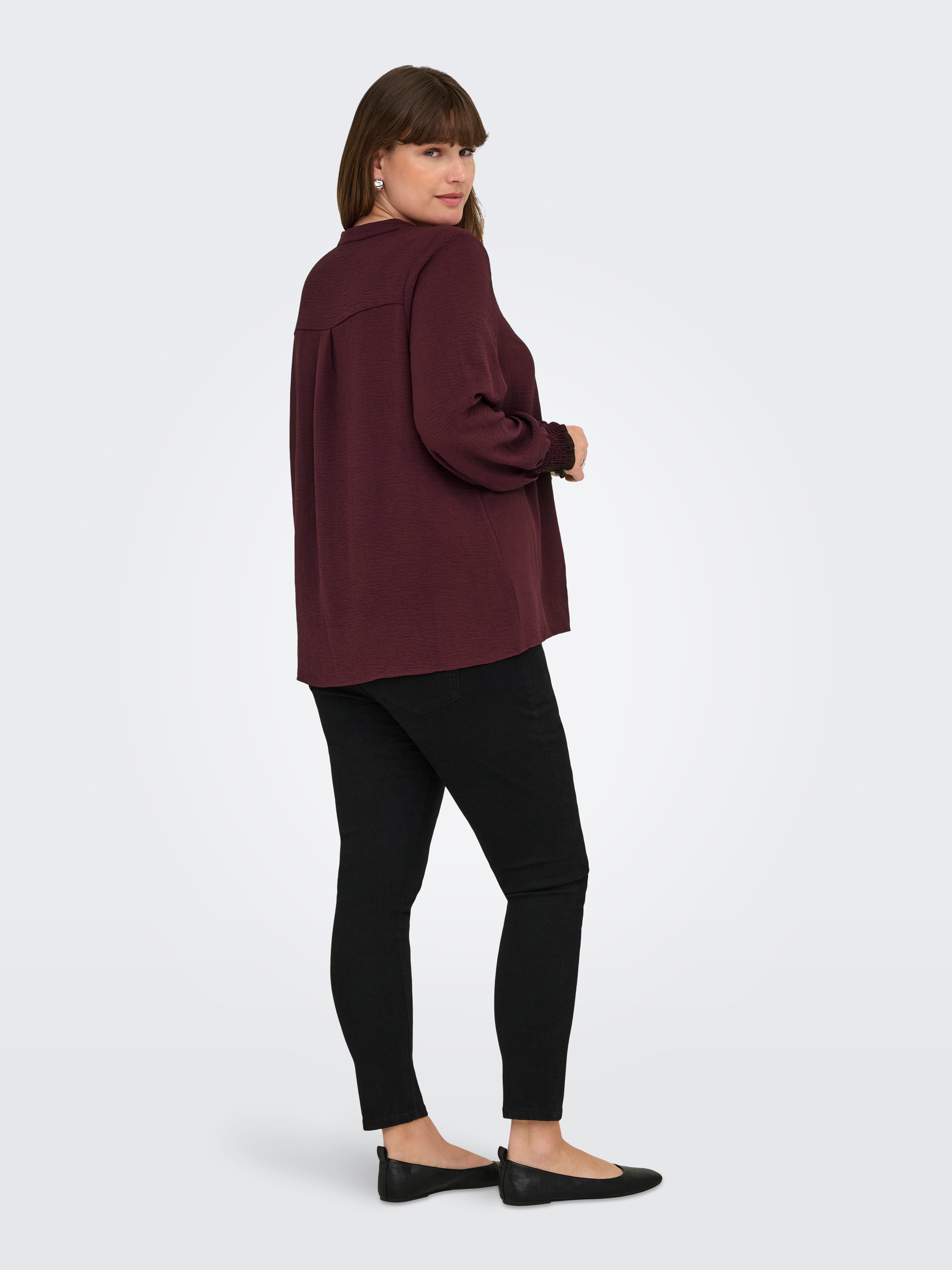 ONLY CARMAKOMA Shirtblouse CARMETTA LIFE V-NECK TOP WVN NOOS