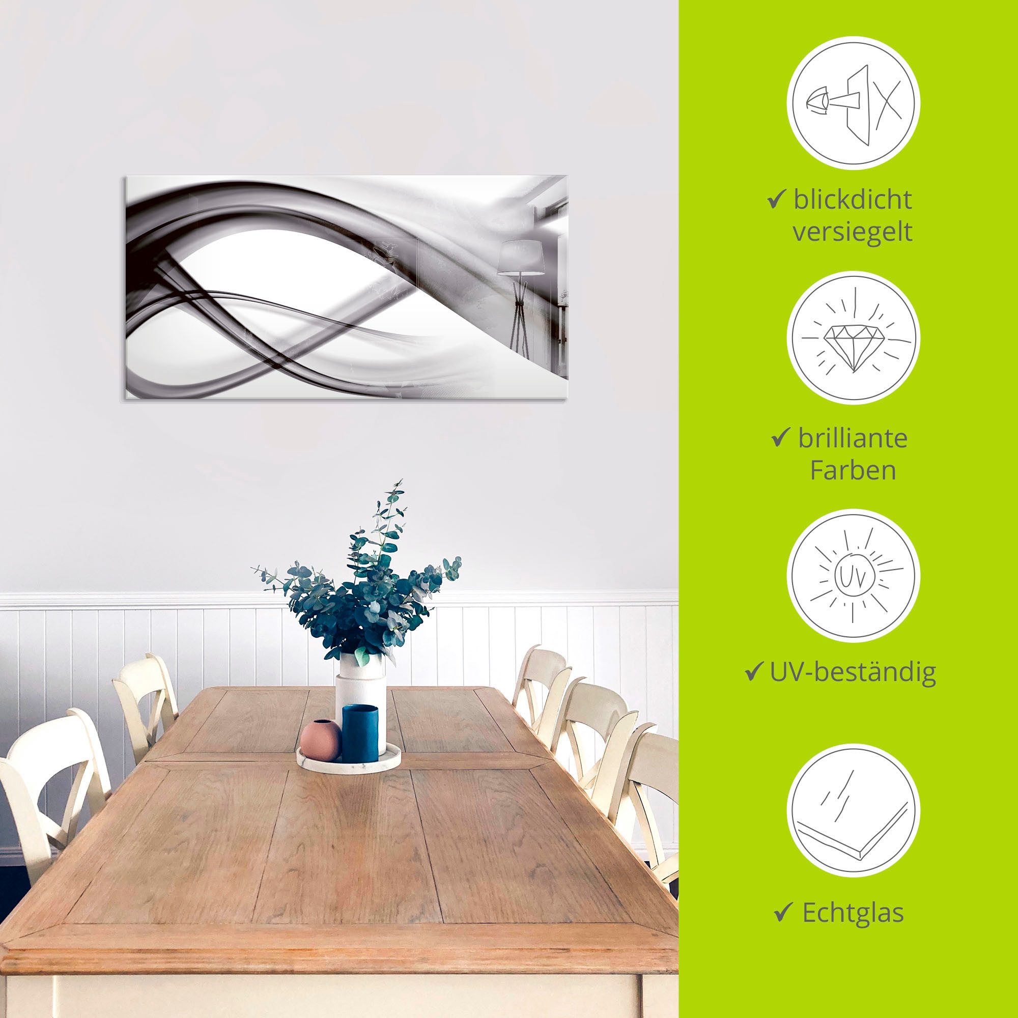Artland Print op glas Abstracte compositie in verschillende maten