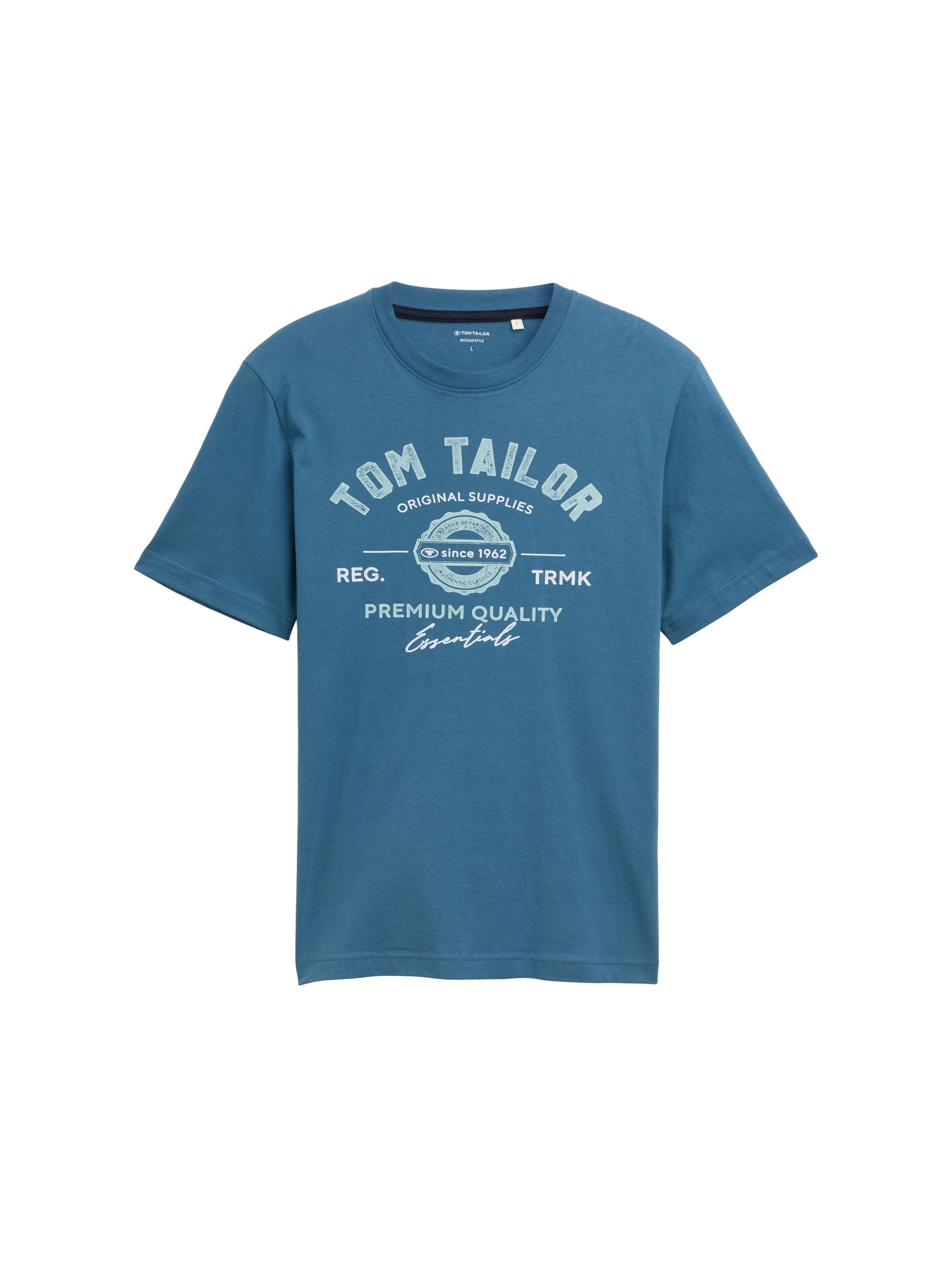 Tom Tailor T-shirt met grote logo-frontprint