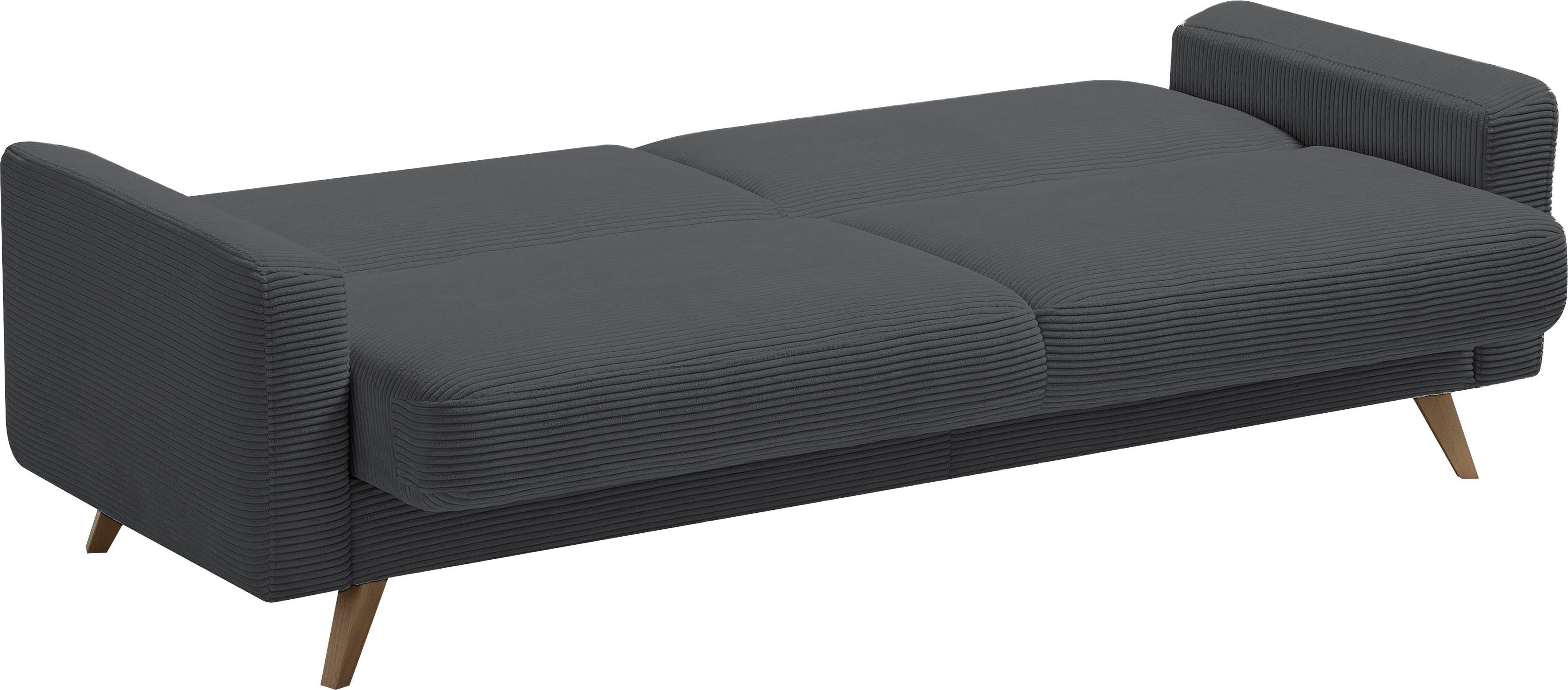 exxpo - sofa fashion 3-zitsbank Samso, elegant en comfortabel, actuele cord bekleding, kantelbank