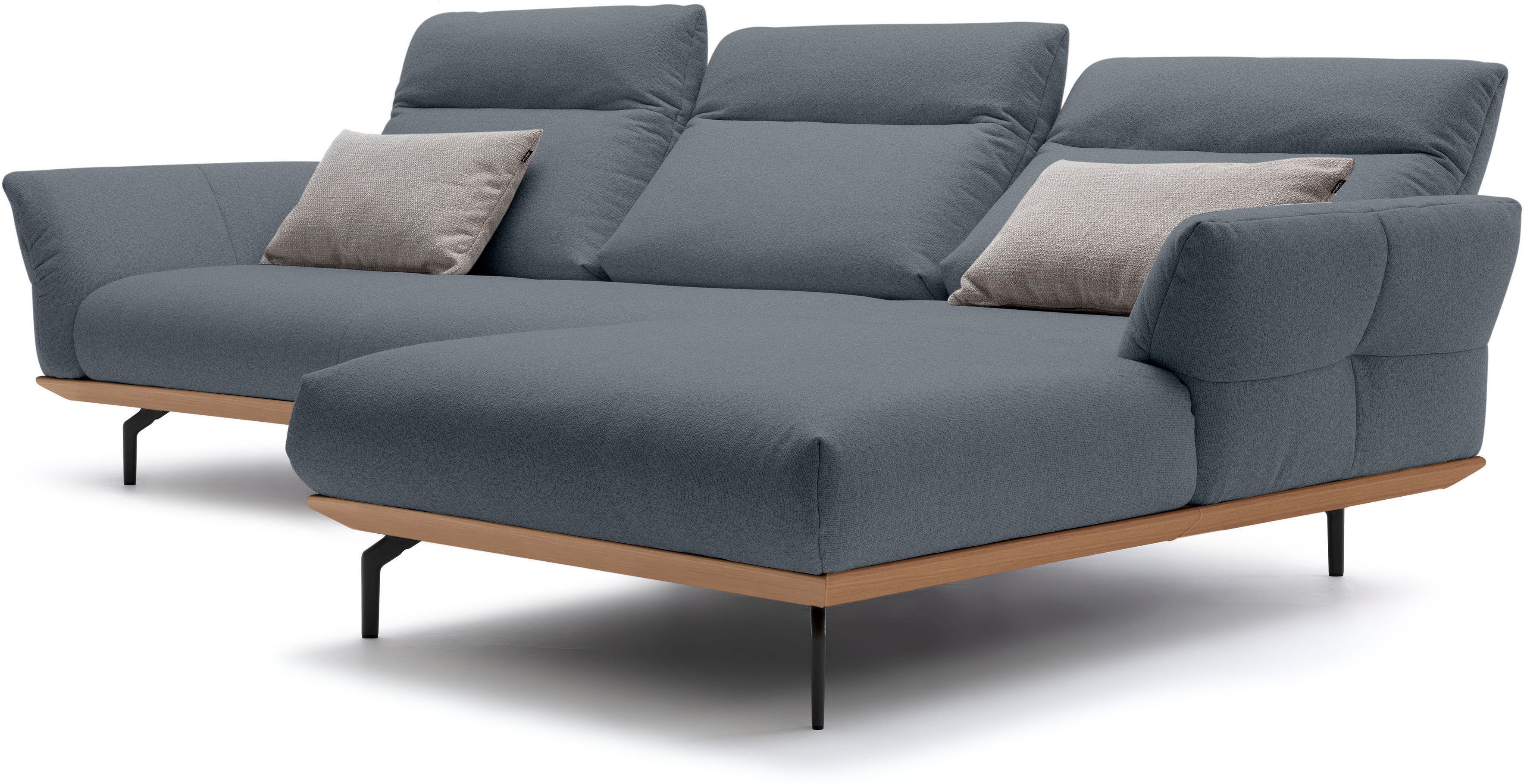 Creation BY ROLF BENZ Hoekbank CR.460 Sokkel in eiken, onderstel in umbra grijs, breedte 318 cm