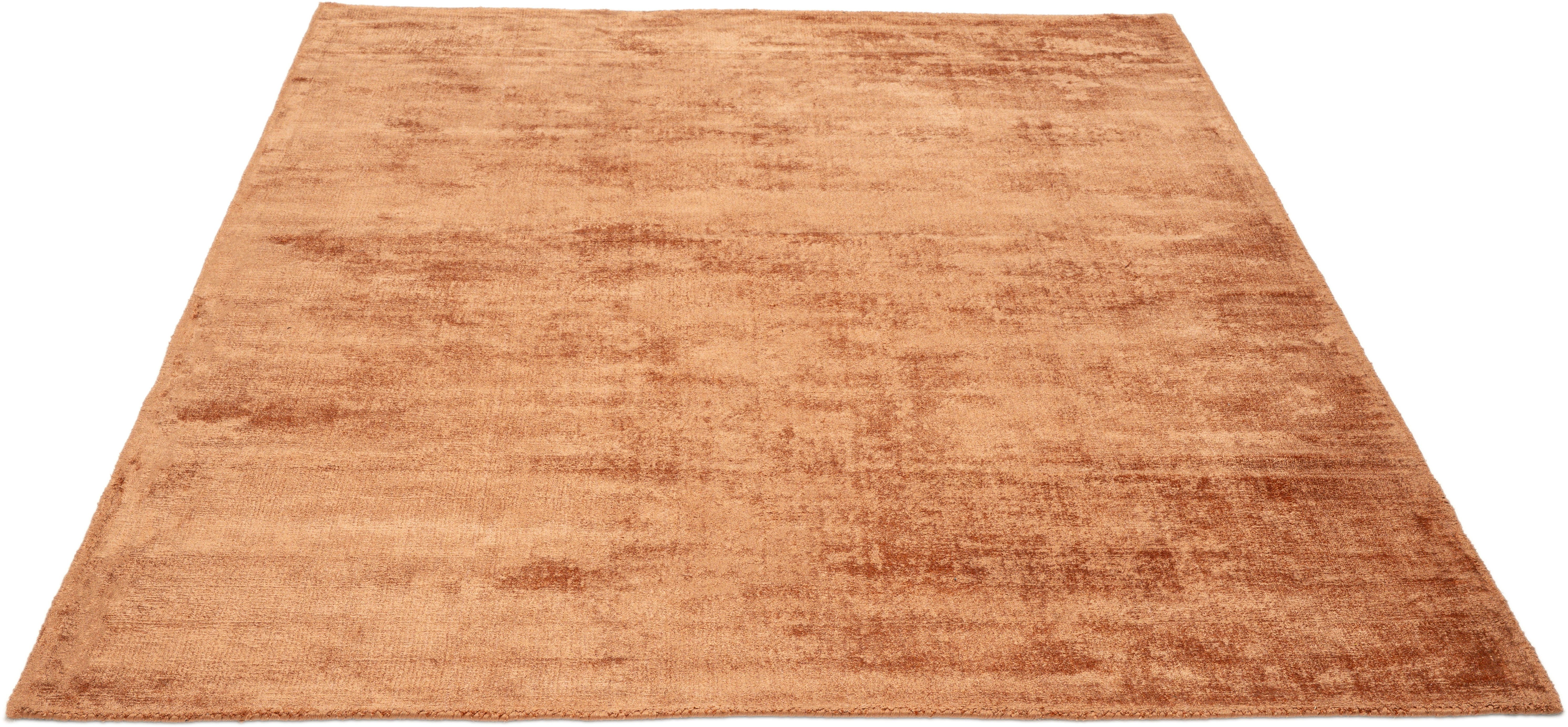 TOM TAILOR HOME Vloerkleed Shine uni Handgeweven vloerkleed, 100% viscose, met de hand geweven, met elegante glans